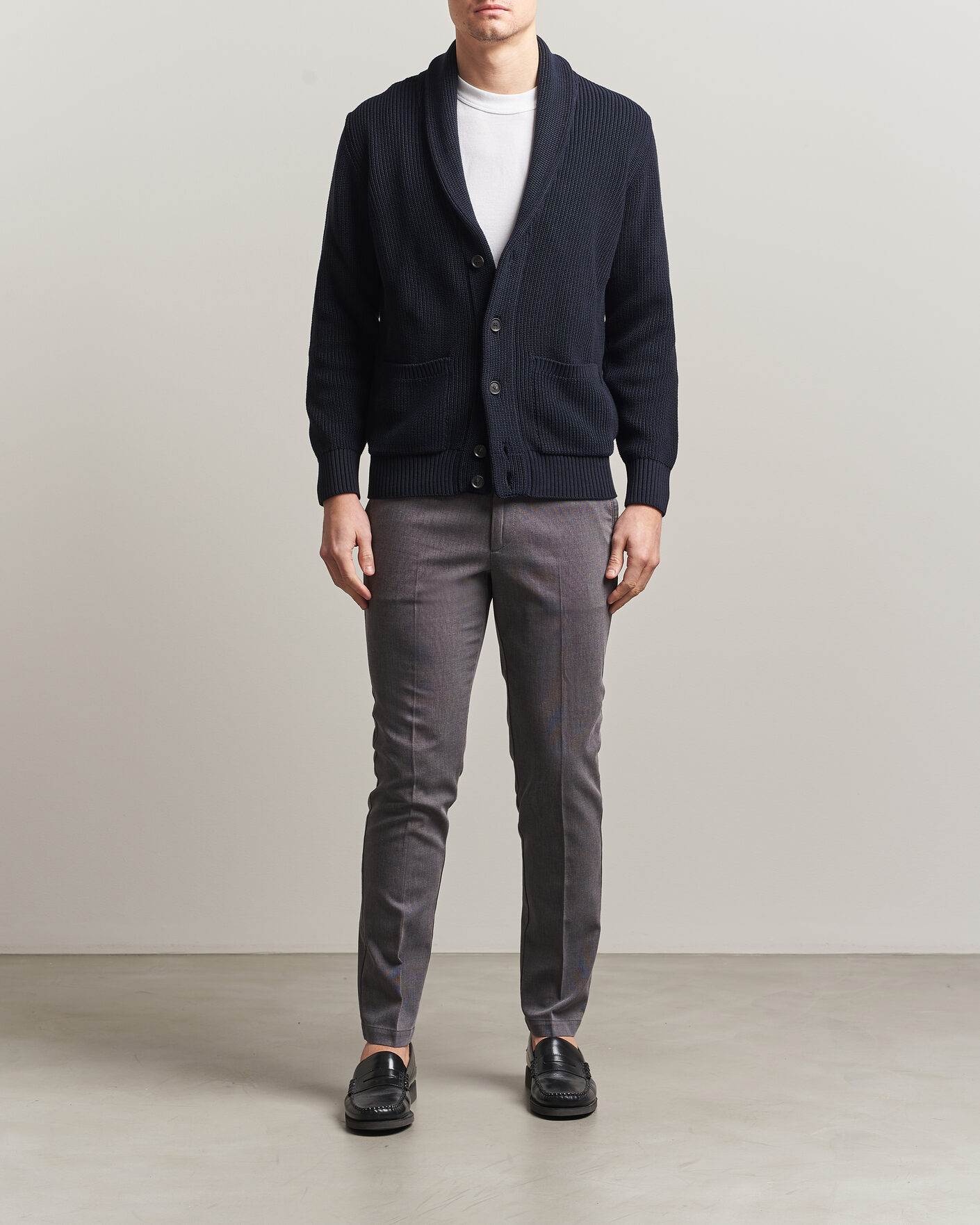 Herr | Byxor | BOSS BLACK | Kaiton Structured Chinos Black