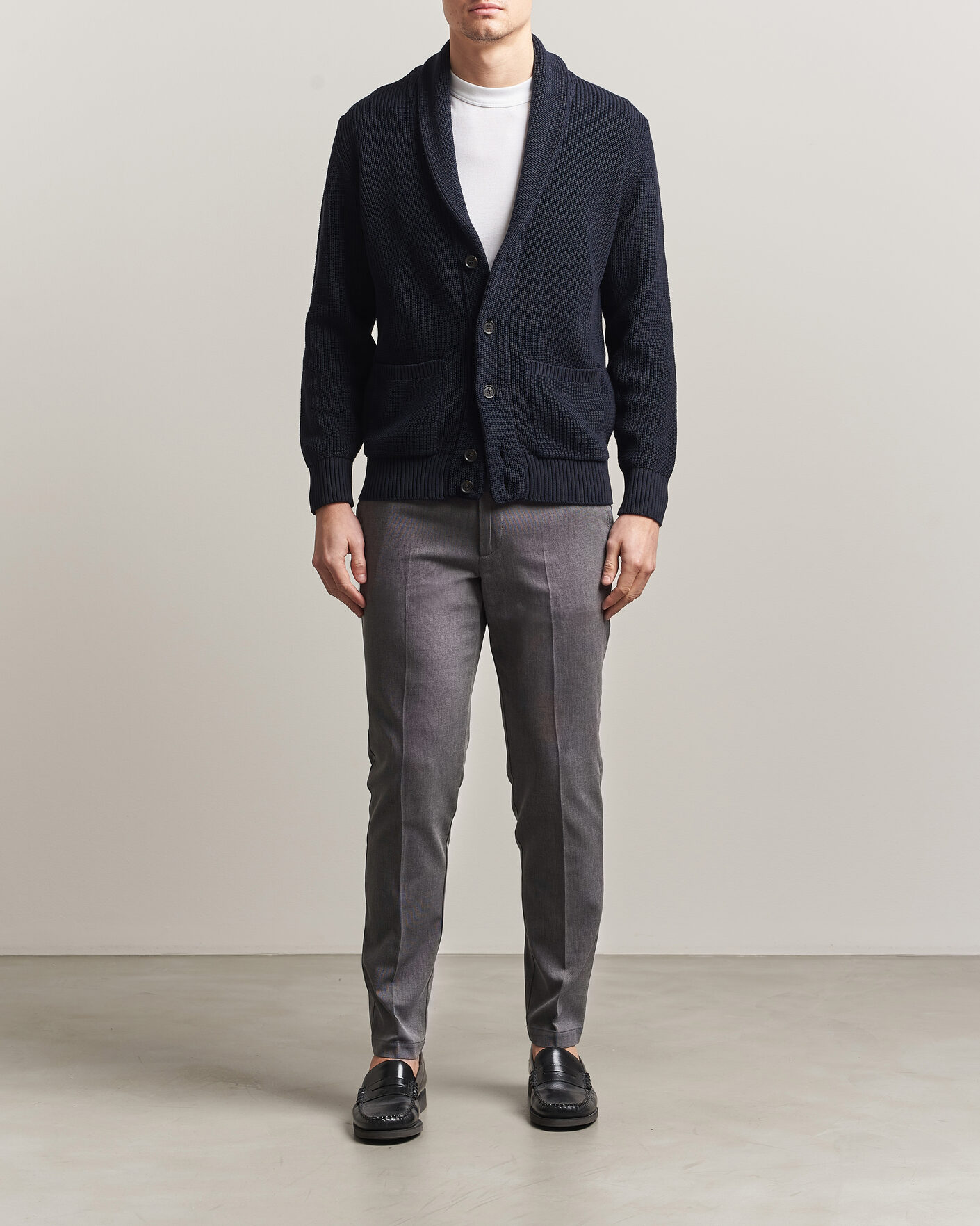 Herr | Byxor | BOSS BLACK | Kaiton Structured Chinos Black