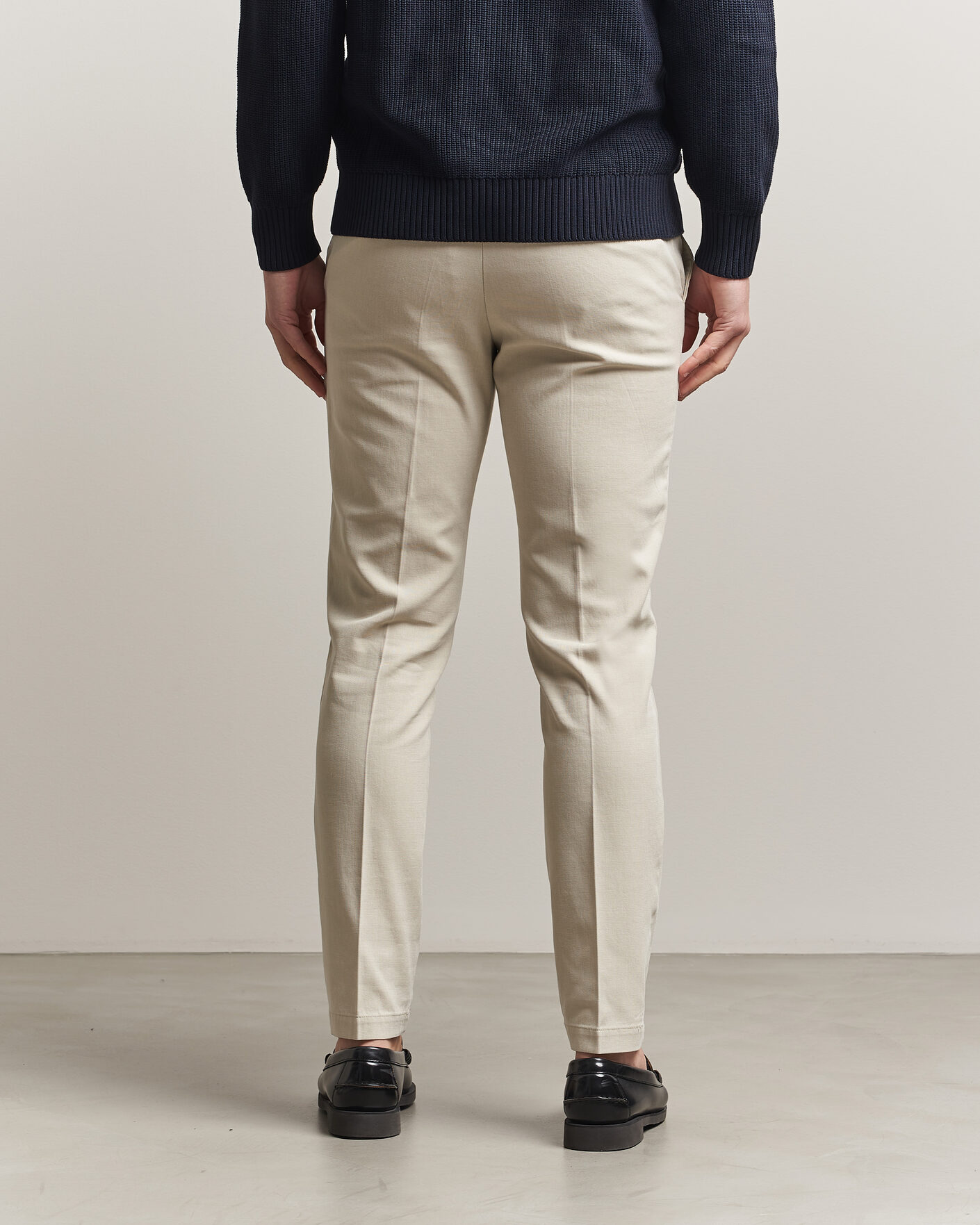 Herr | Byxor | BOSS BLACK | Kaiton Structured Chinos Open Beige