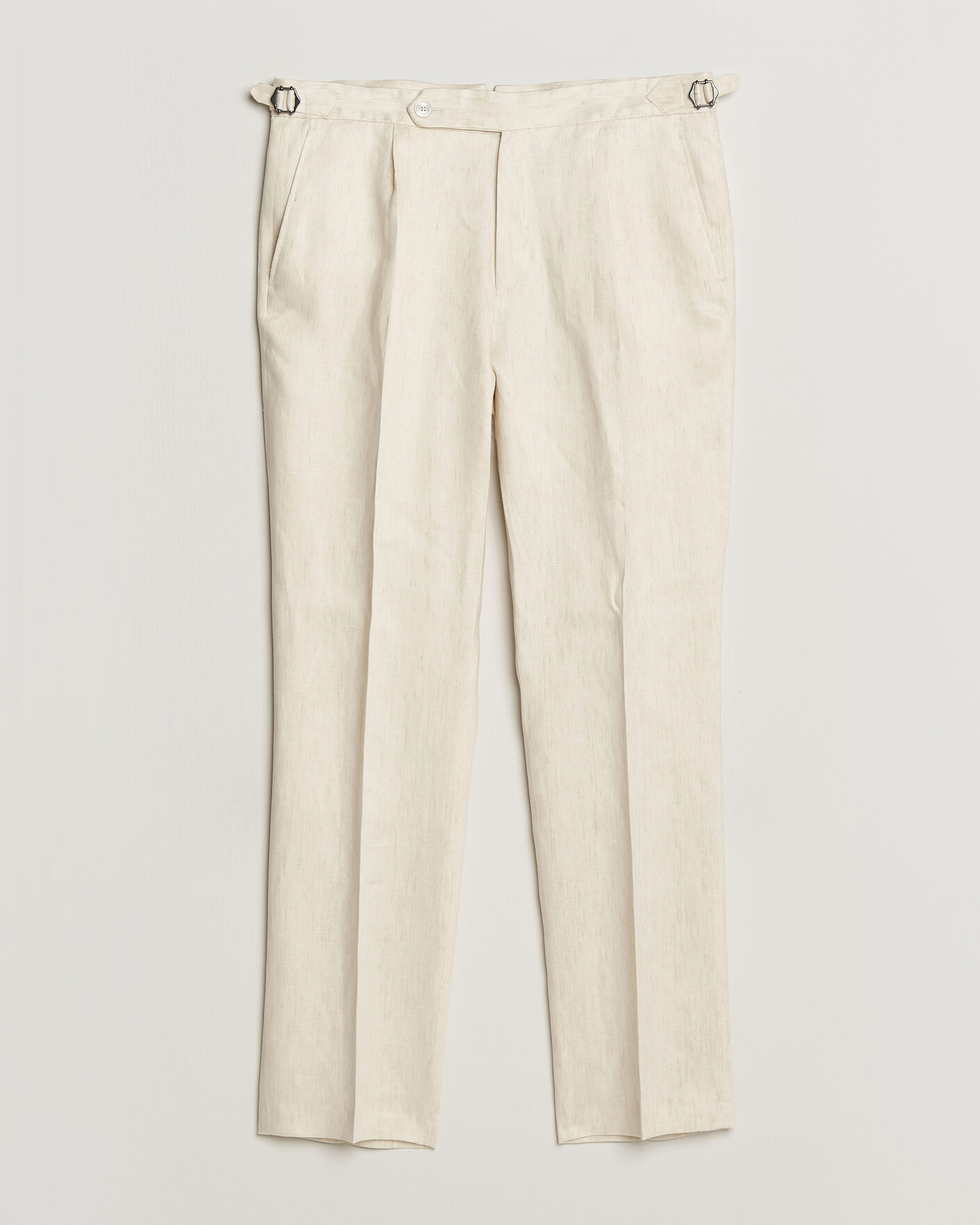 Herr | Byxor | BOSS BLACK | Perino Linen Suit Trousers Open Beige