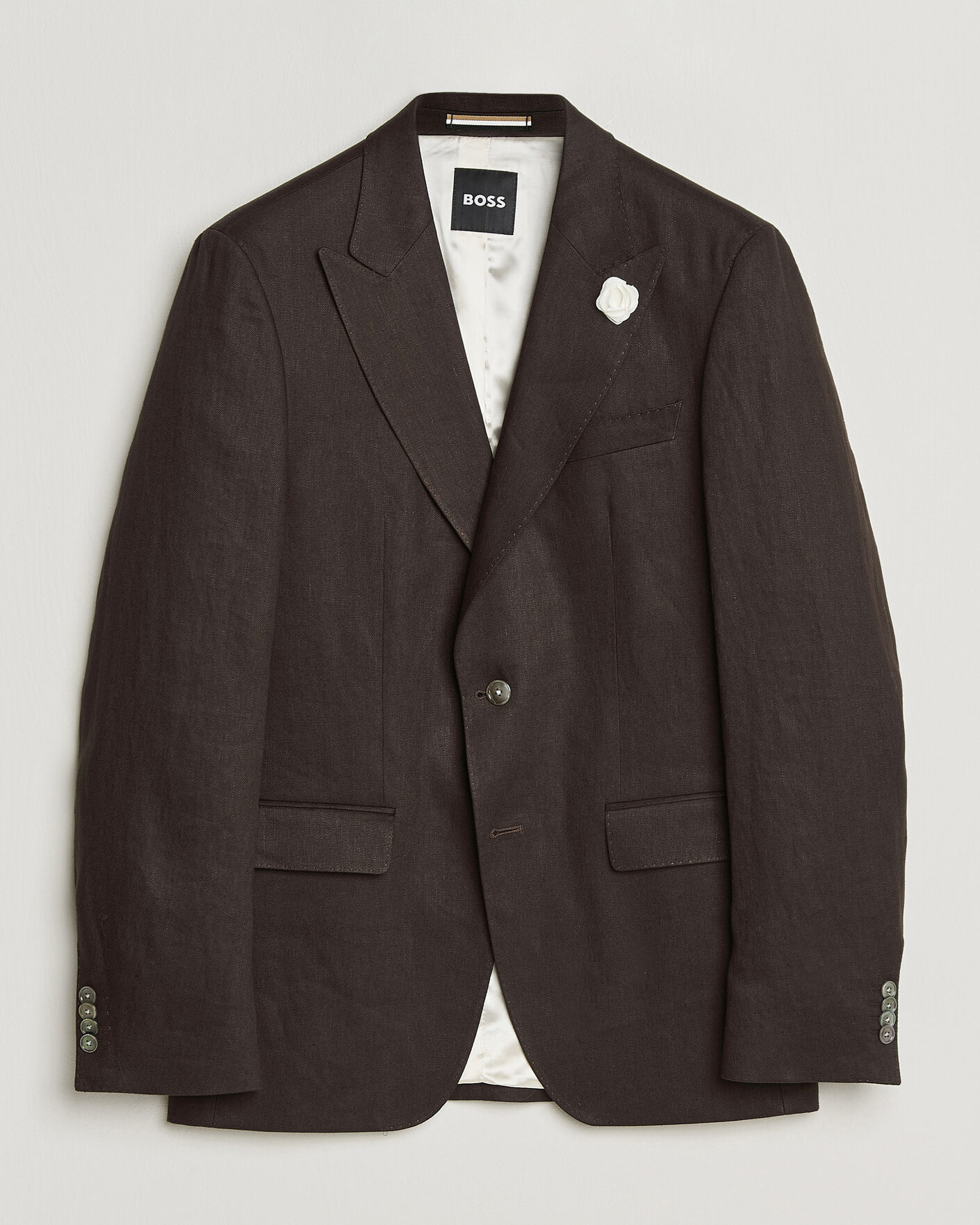 Herr | Kavajer | BOSS BLACK | Hutson Linen Suit Blazer Dark Brown