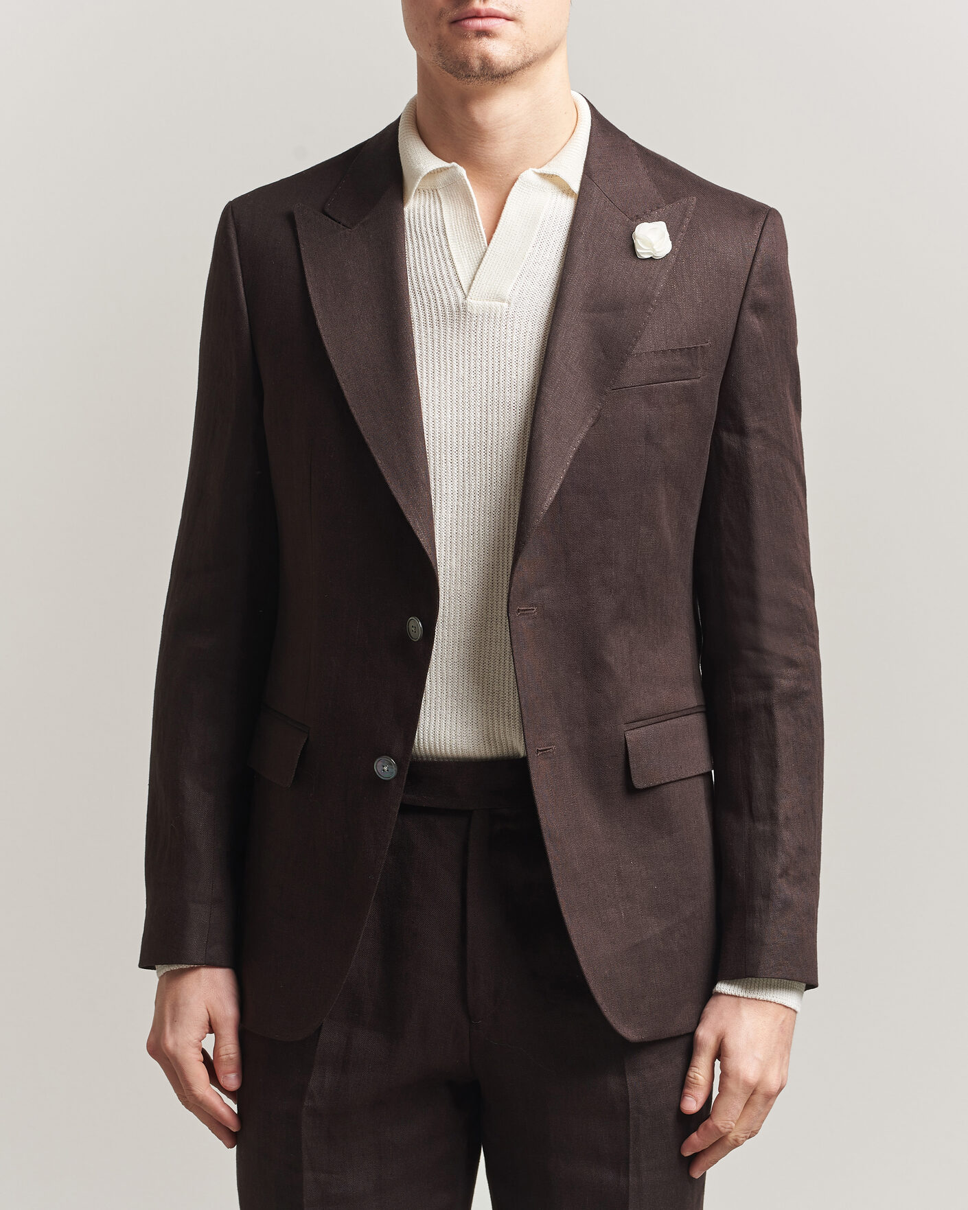 Herr | Kavajer | BOSS BLACK | Hutson Linen Suit Blazer Dark Brown