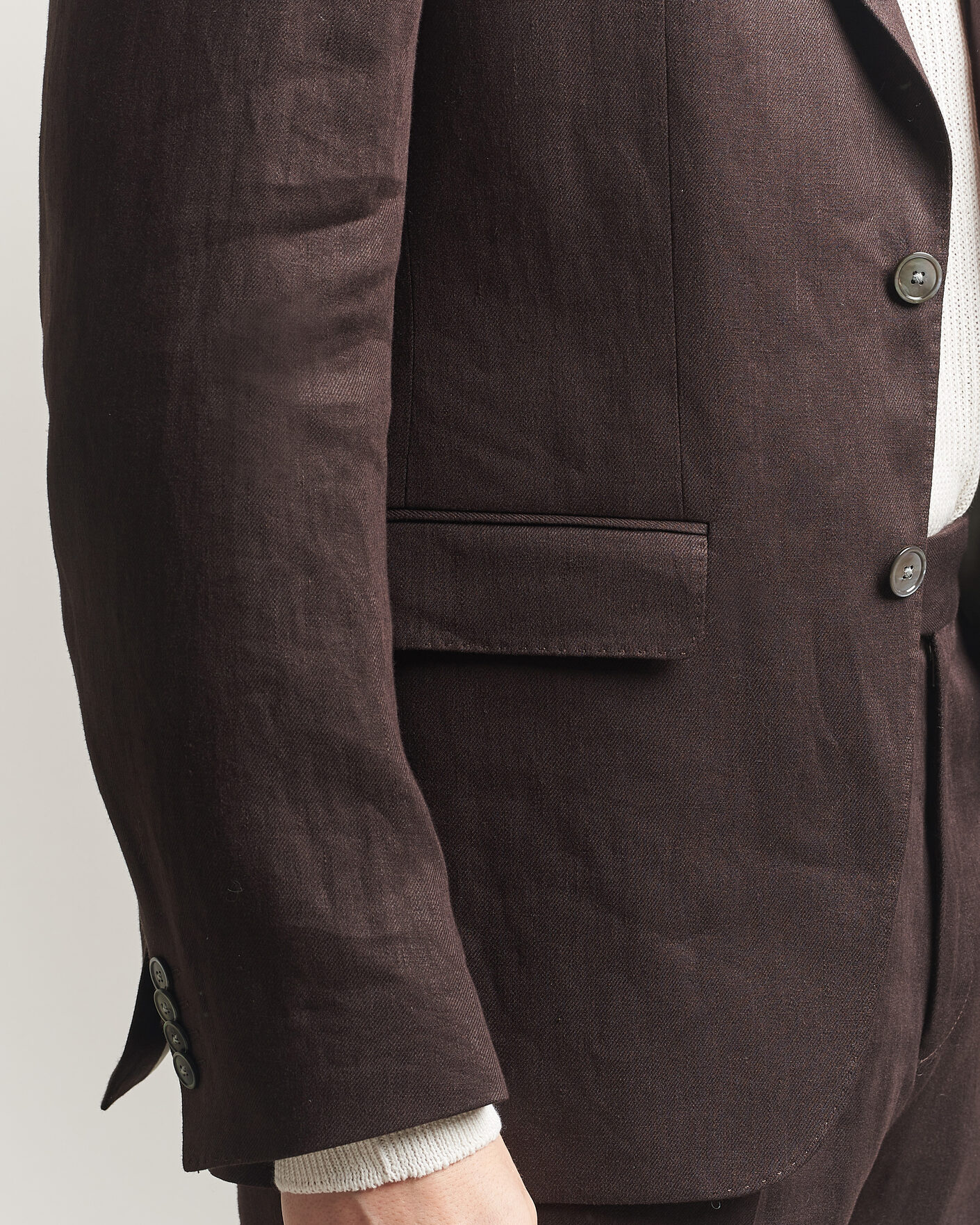 Herr | Kavajer | BOSS BLACK | Hutson Linen Suit Blazer Dark Brown