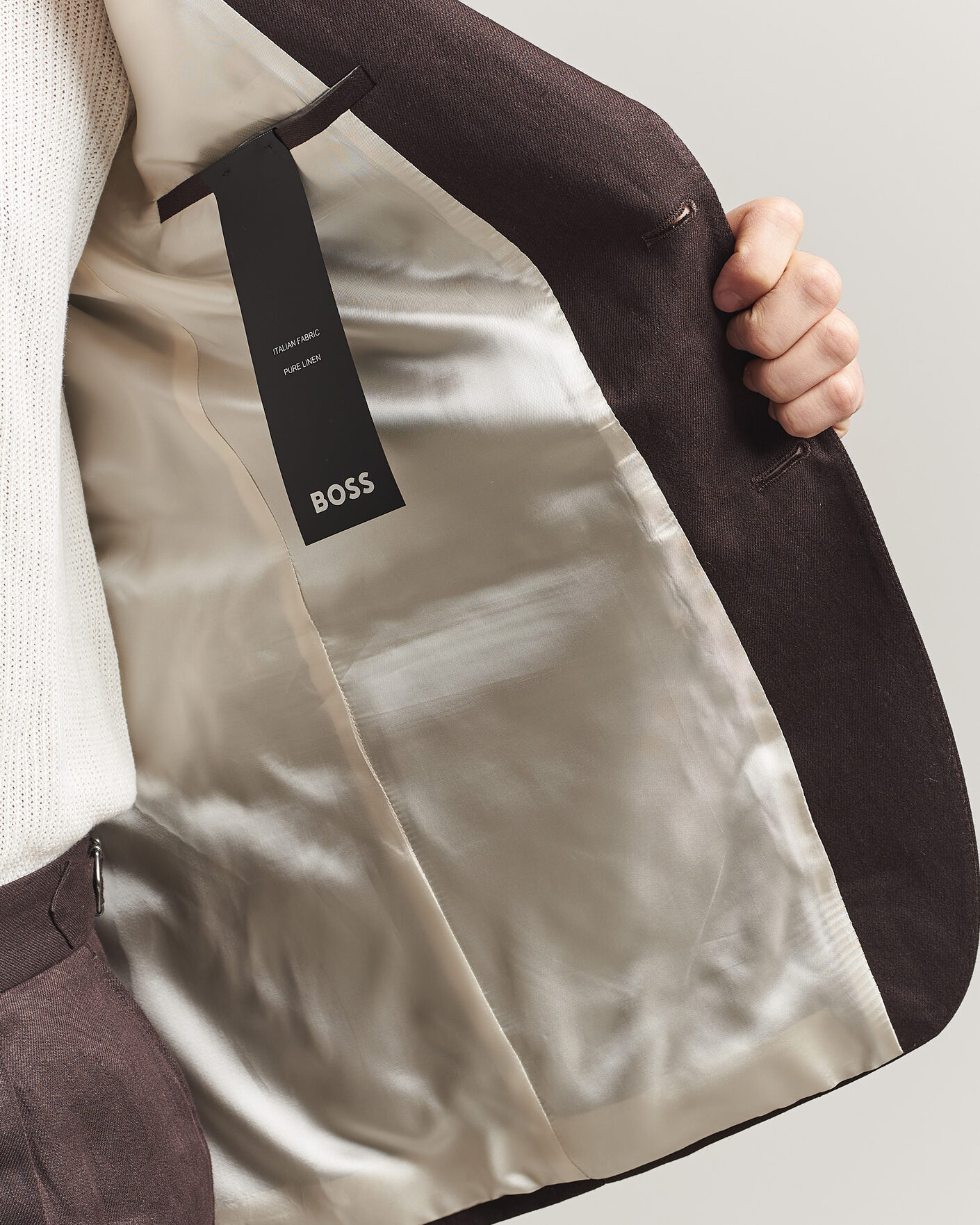 Herr | Kavajer | BOSS BLACK | Hutson Linen Suit Blazer Dark Brown