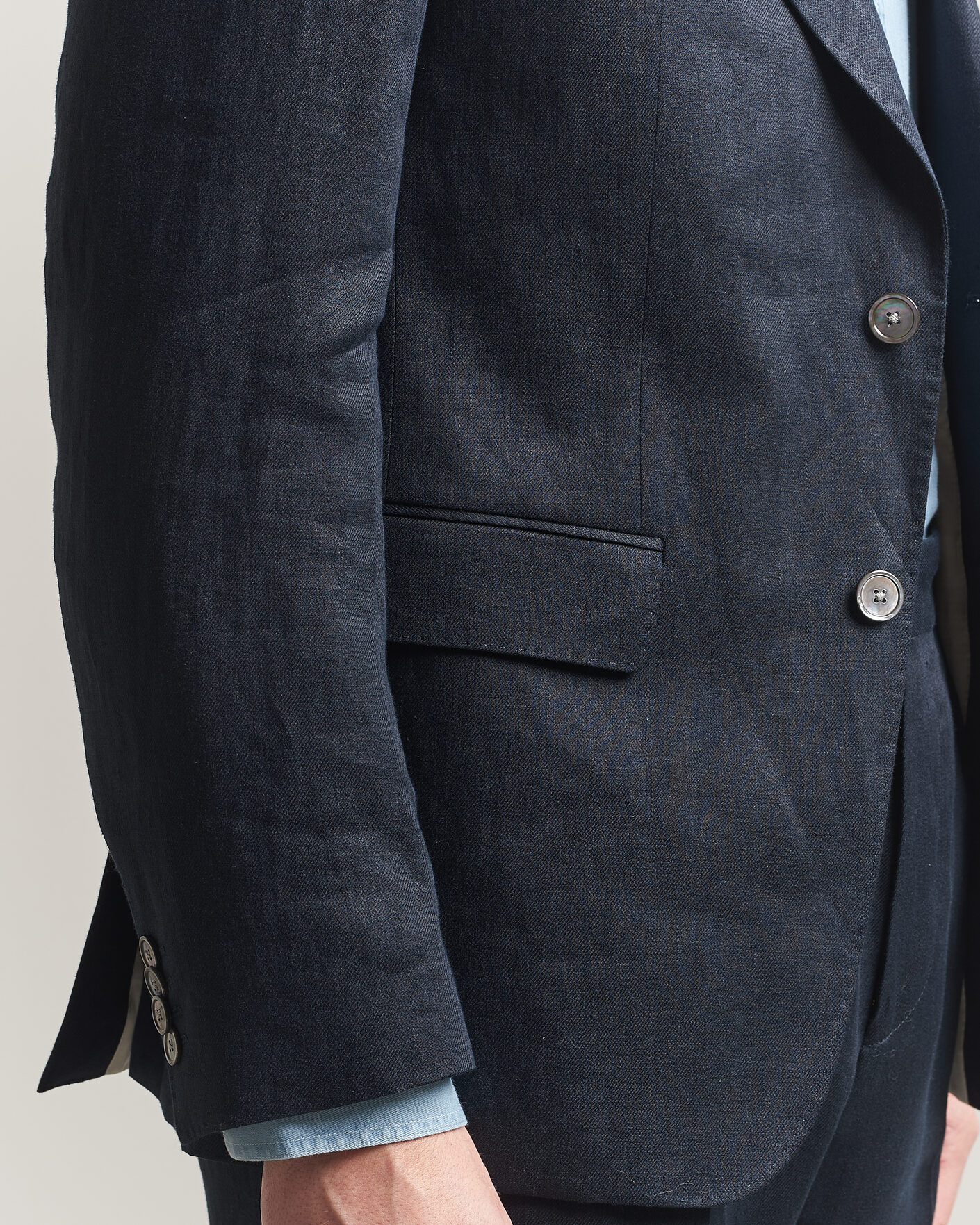Herr | Kavajer | BOSS BLACK | Hutson Linen Suit Blazer Dark Blue