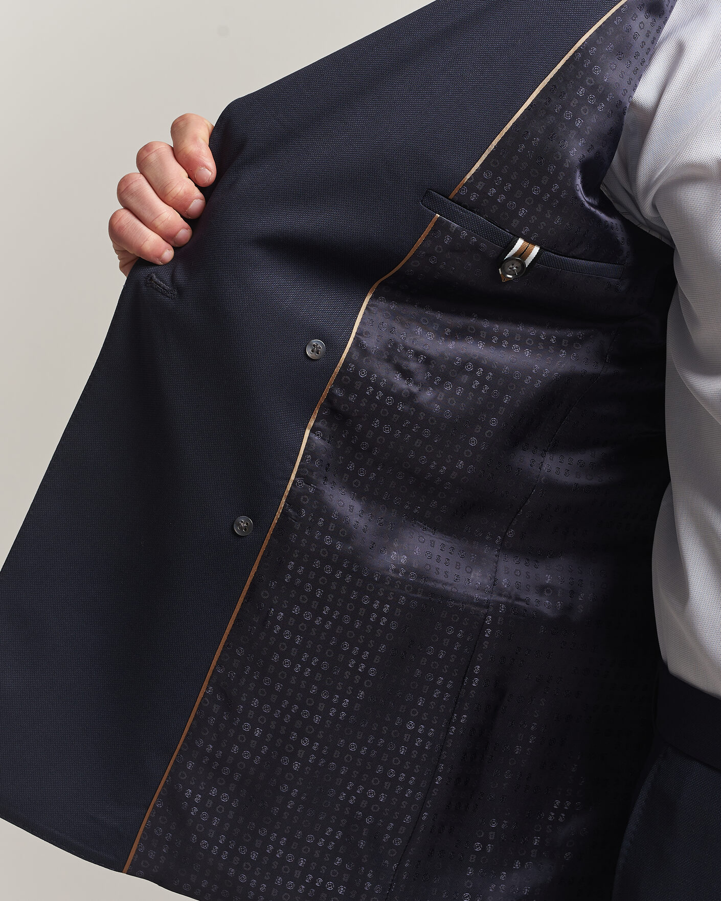 Herr | Kostymer | BOSS BLACK | Huge Wool Double Breasted Suit Dark Blue