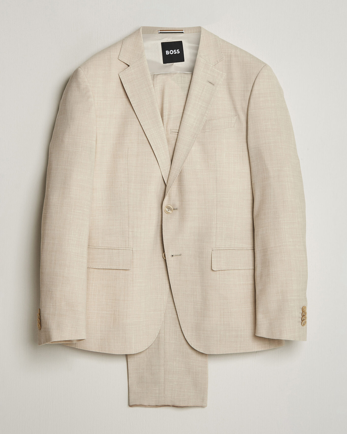 Herr | Kostymer | BOSS BLACK | Huge Wool/Linen Suit Open Beige