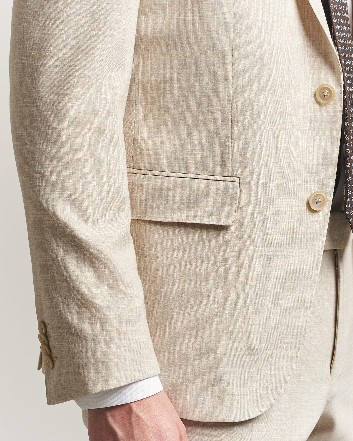 Herr | Kostymer | BOSS BLACK | Huge Wool/Linen Suit Open Beige