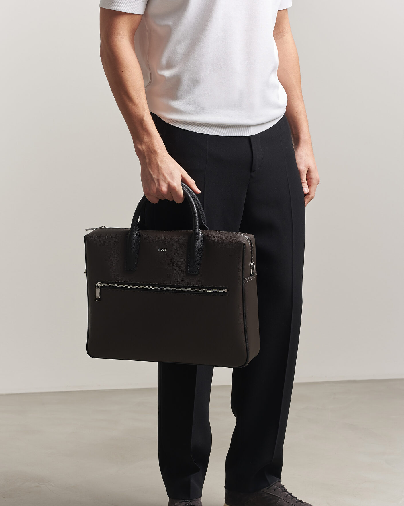 Herr | Väskor | BOSS BLACK | Daxter Leather Briefcase Dark Brown