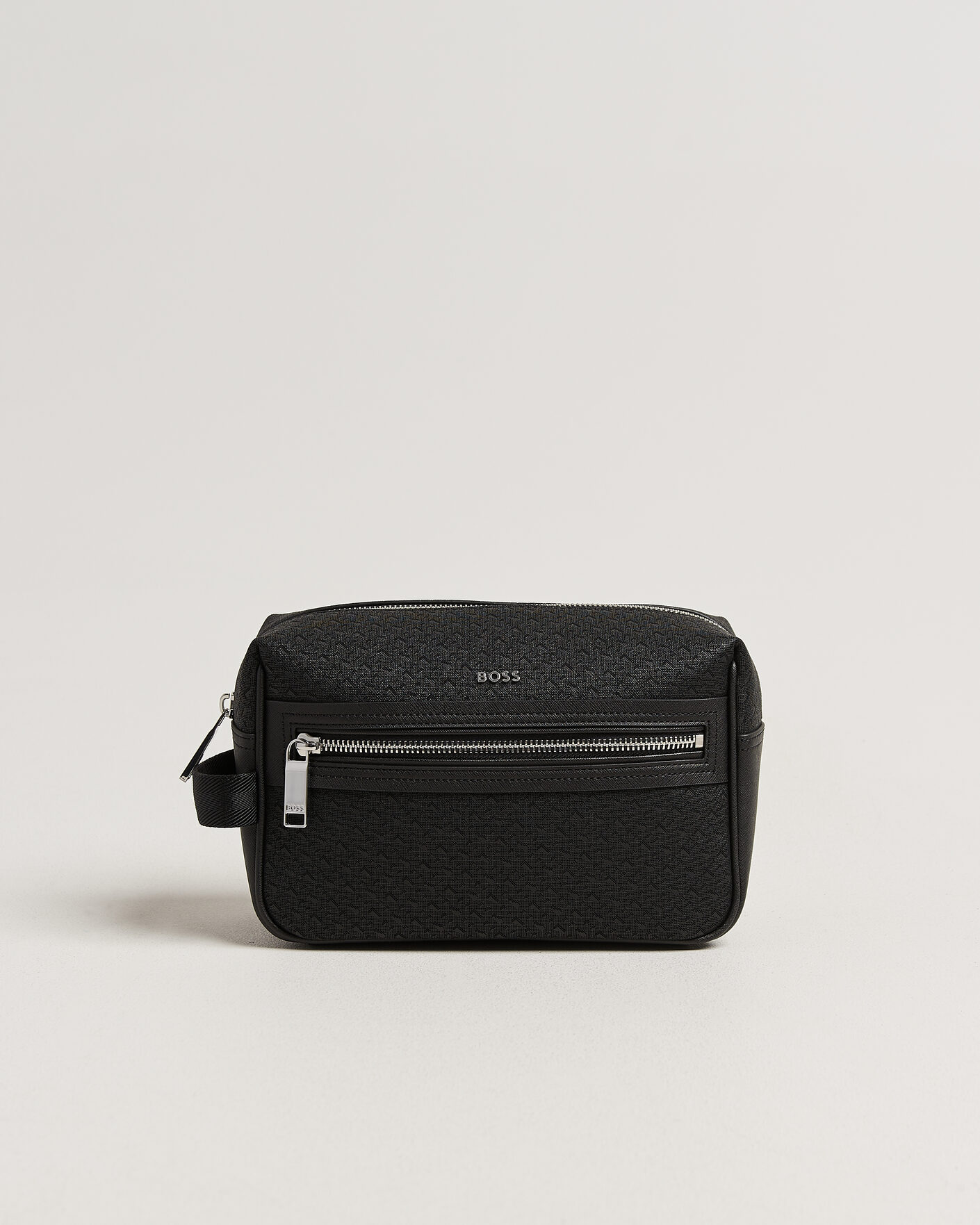 Herr | Väskor | BOSS BLACK | Daxter Monogram Leather Washbag Black