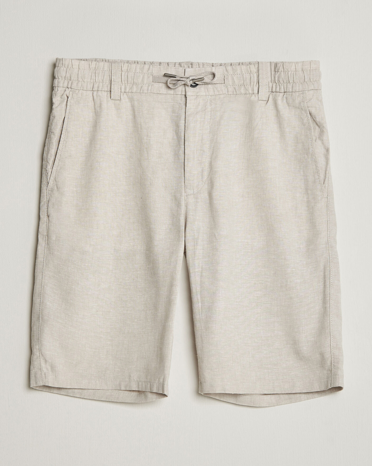 Herr | Shorts | BOSS ORANGE | Tapered Linen Drawstring Shorts Open Grey