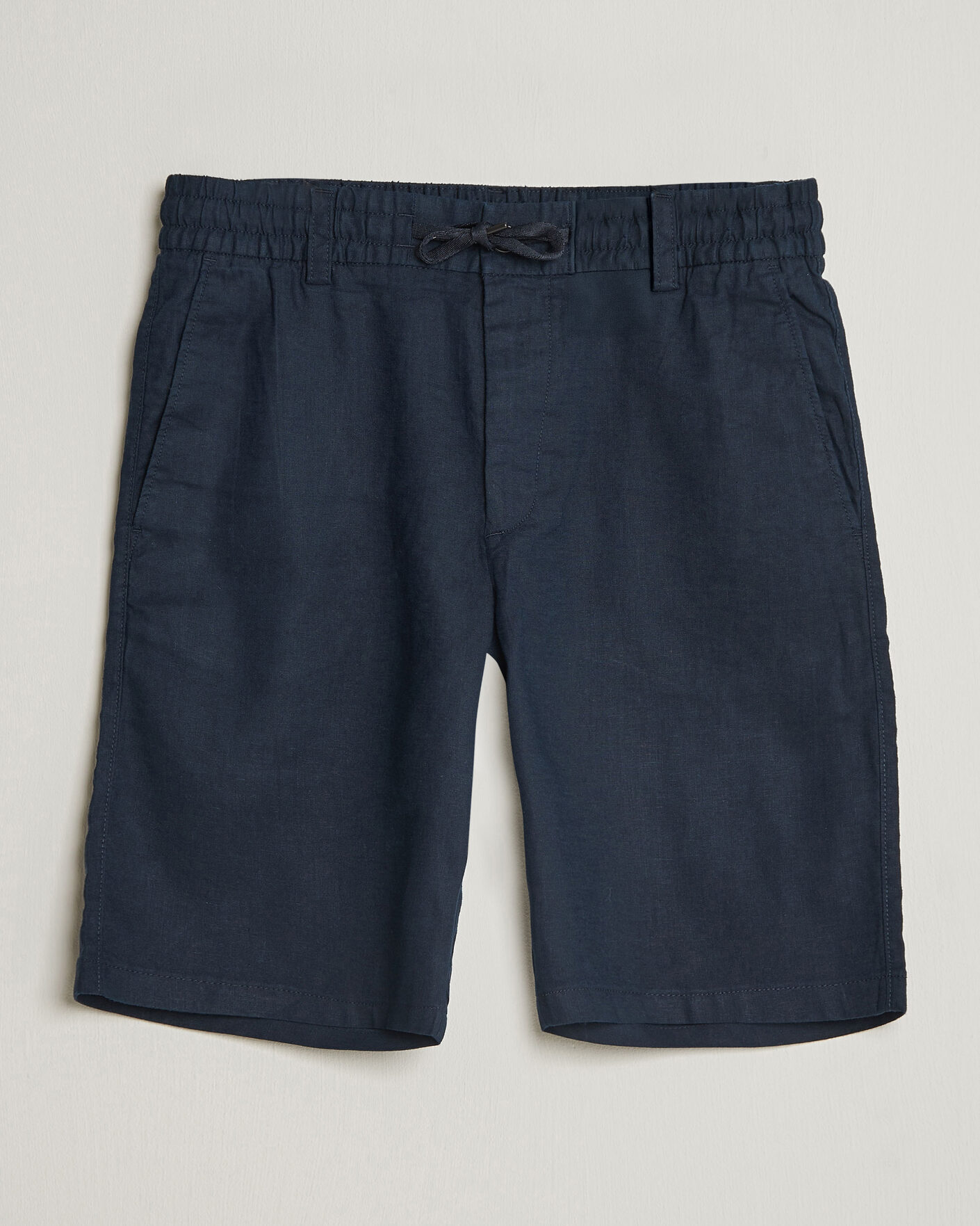 Herr | Shorts | BOSS ORANGE | Tapered Linen Drawstring Shorts Dark Blue