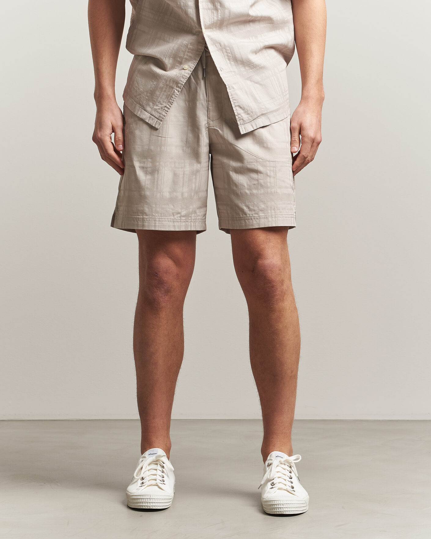 Herr | Shorts | BOSS ORANGE | Sandrew Cotton Drawstring Shorts Open Grey