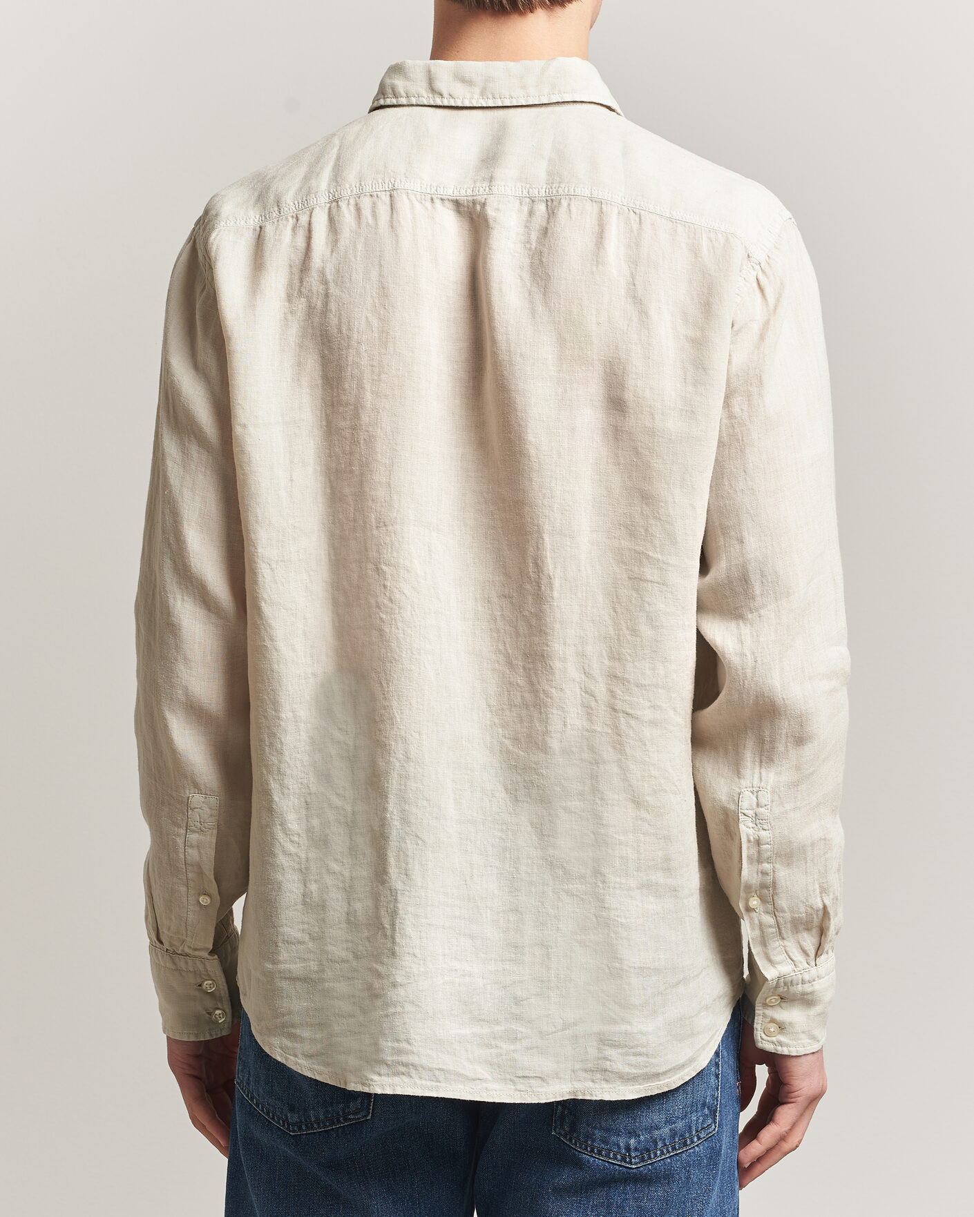 Herr | Skjortor | BOSS ORANGE | Relegant Linen Shirt Light Beige