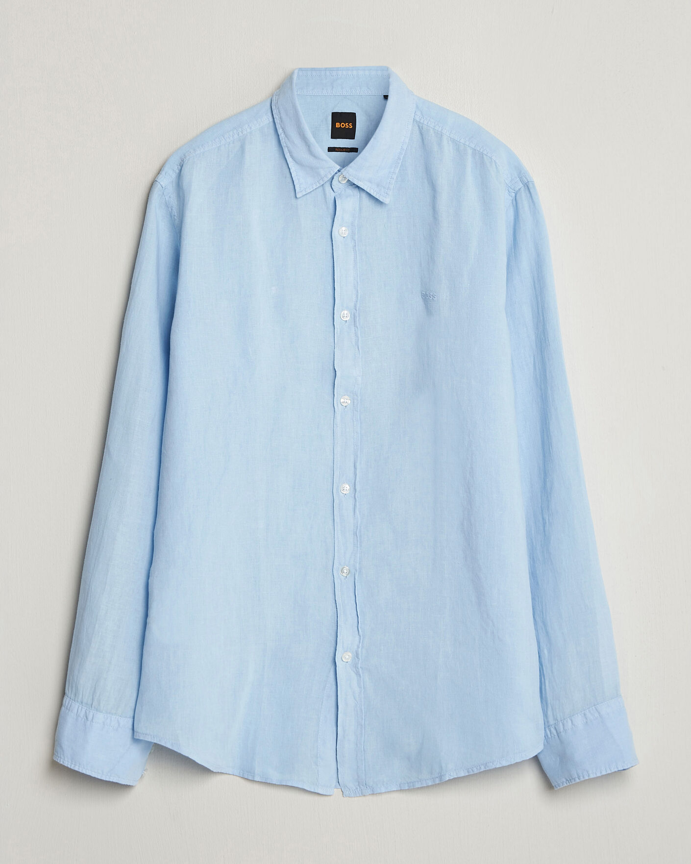 Herr | Skjortor | BOSS ORANGE | Relegant Linen Shirt Light Blue