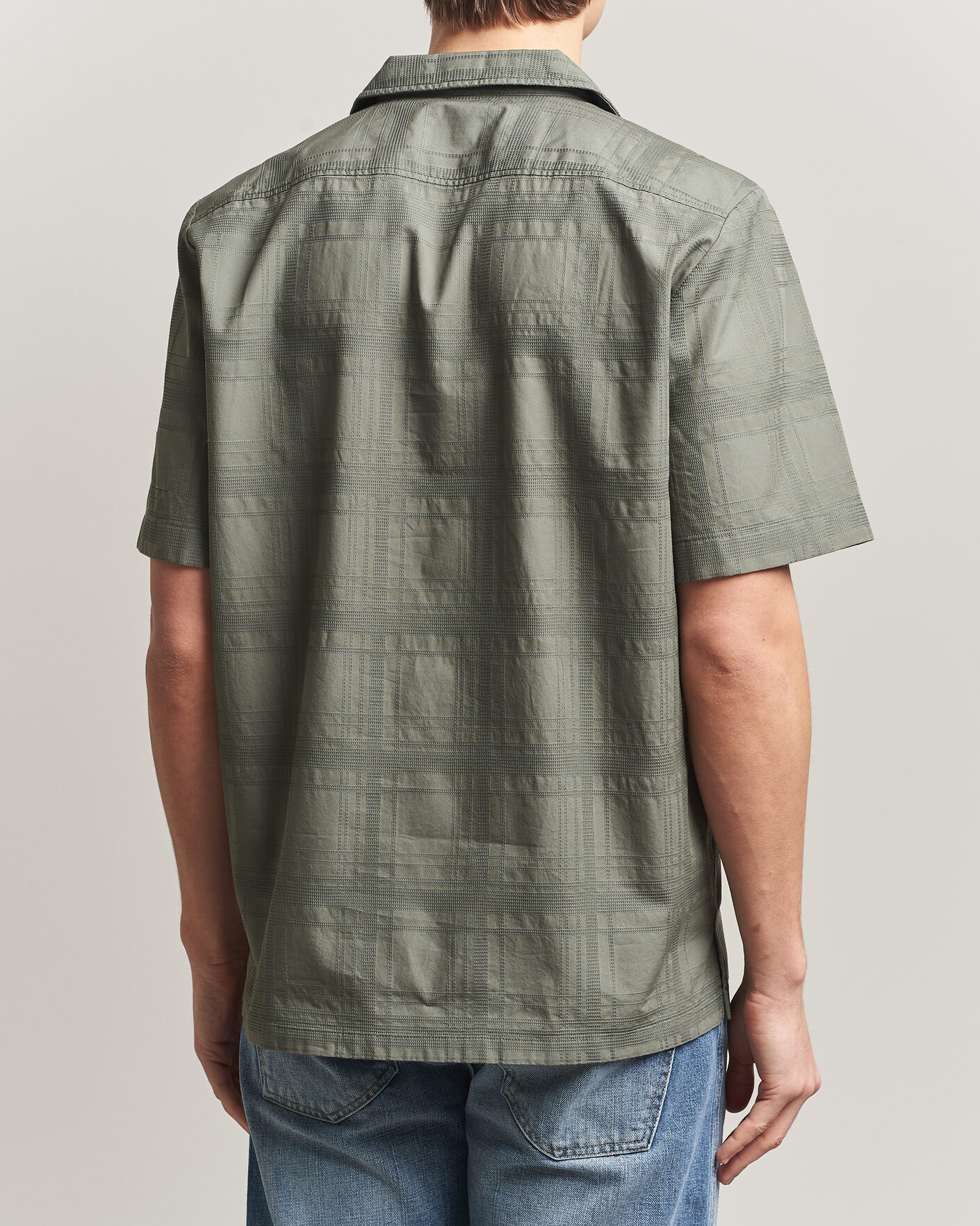 Herr | Skjortor | BOSS ORANGE | Rayer Cotton Resort Shirt Open Grey