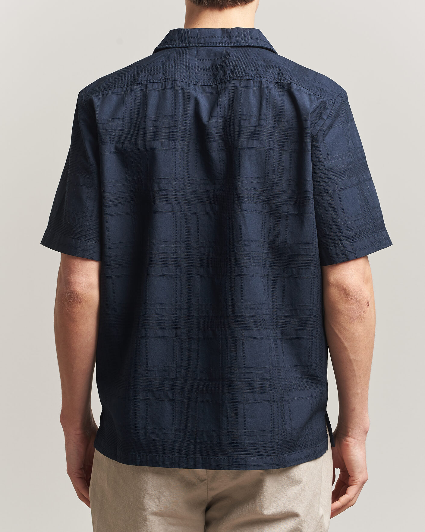 Herr | Skjortor | BOSS ORANGE | Rayer Cotton Resort Shirt Dark Blue