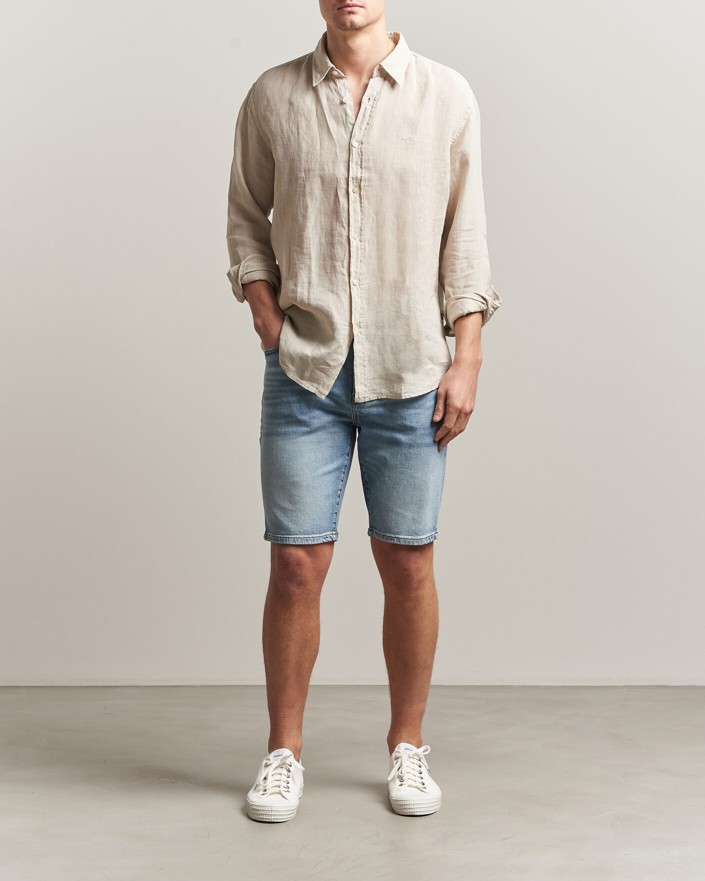 Herr | Shorts | BOSS ORANGE | Re.Maine Denim Shorts Light Blue