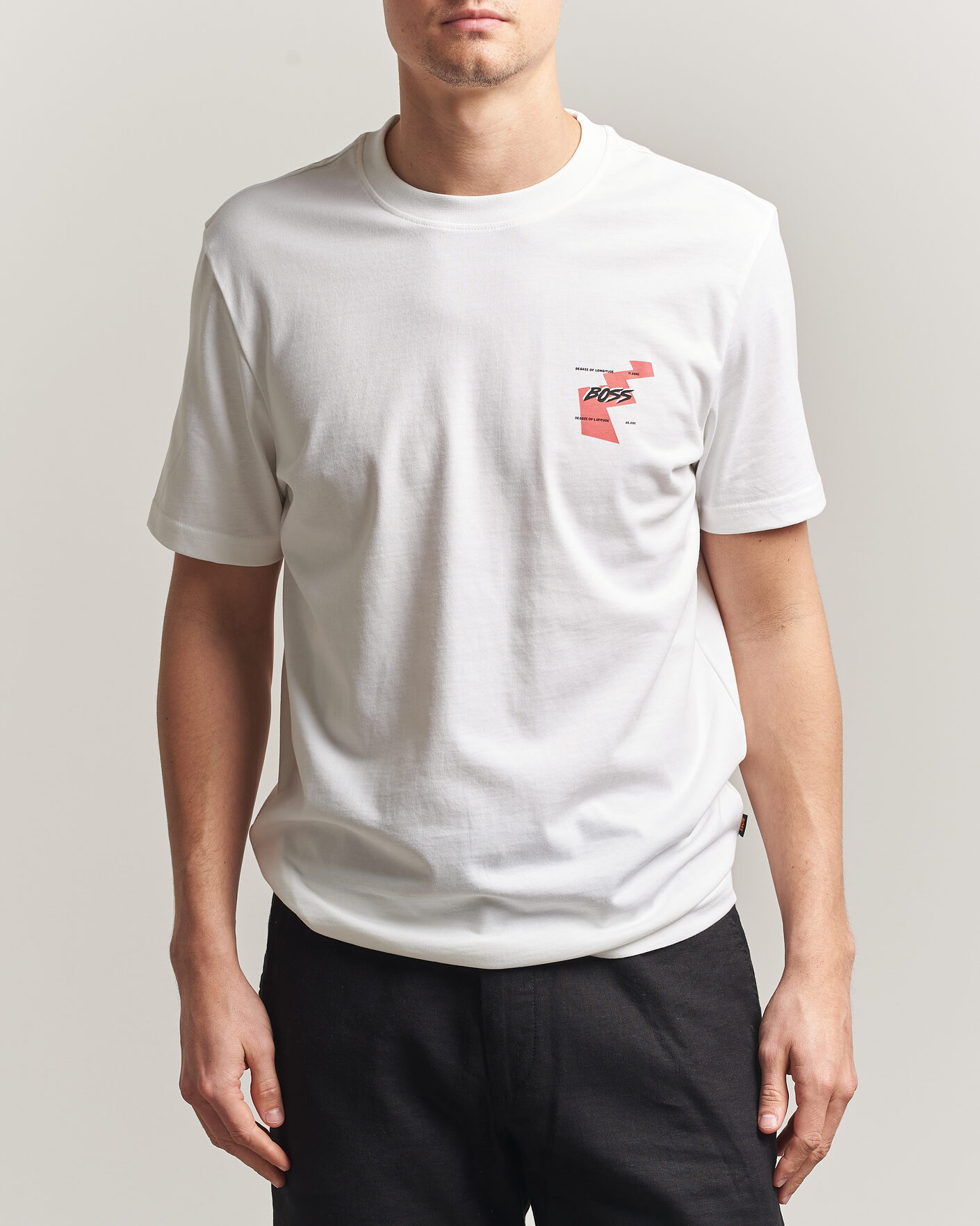 Herr | T-Shirts | BOSS ORANGE | Movement Printed Crew Neck T-Shirt Natural