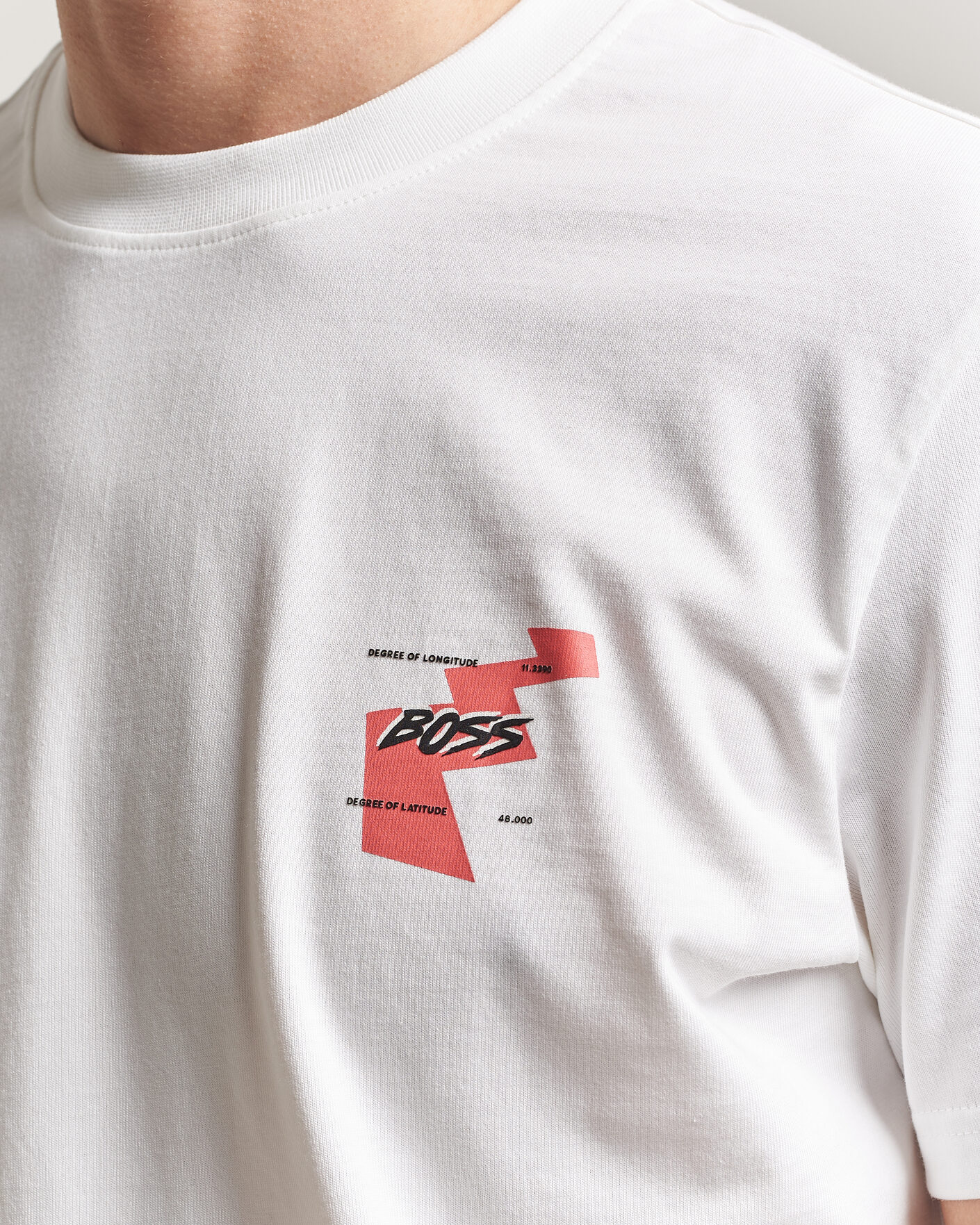 Herr | T-Shirts | BOSS ORANGE | Movement Printed Crew Neck T-Shirt Natural