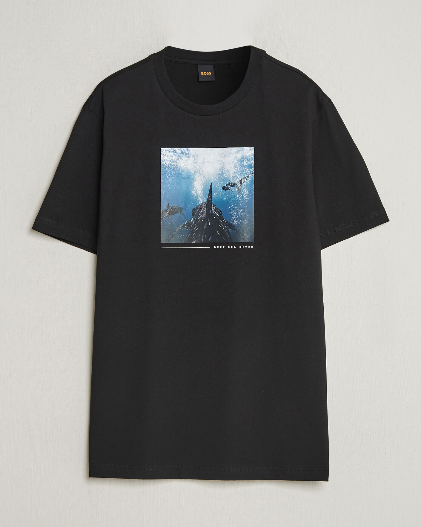 Herr | T-Shirts | BOSS ORANGE | Creature Printed Crew Neck T-Shirt Black