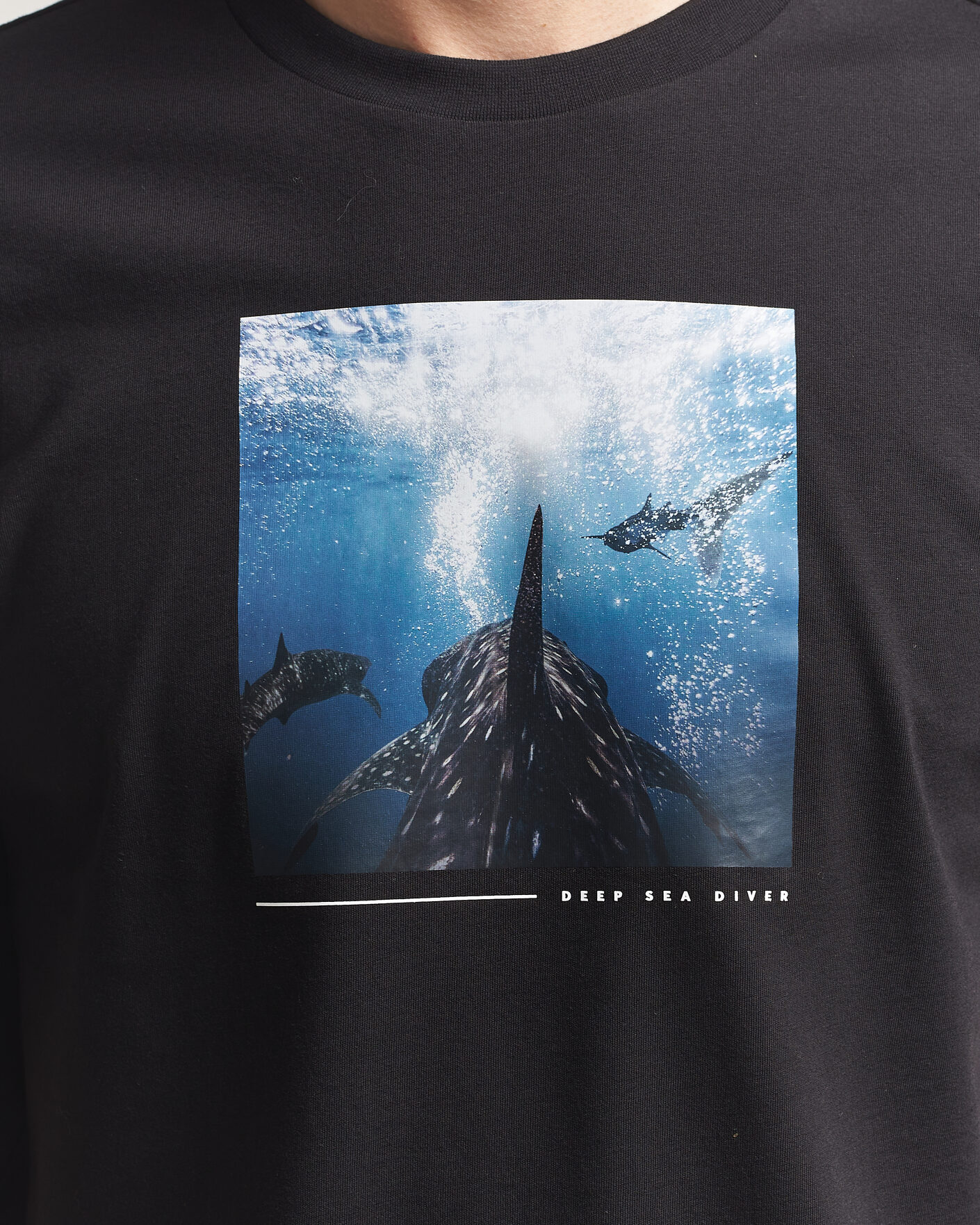 Herr | T-Shirts | BOSS ORANGE | Creature Printed Crew Neck T-Shirt Black