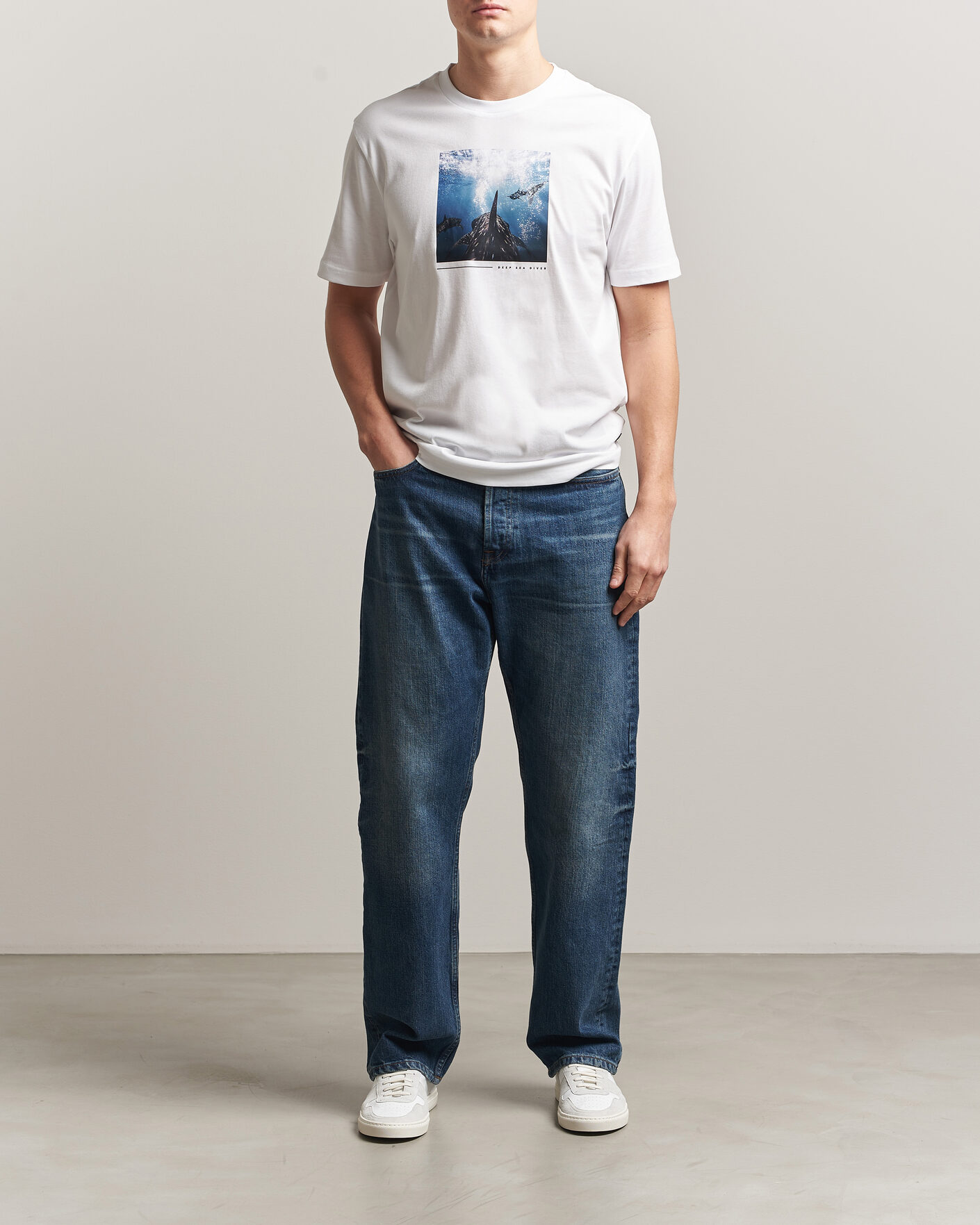 Herr | T-Shirts | BOSS ORANGE | Creature Printed Crew Neck T-Shirt Natural