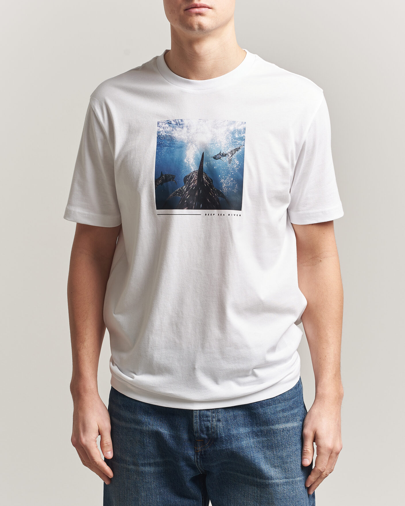 Herr | T-Shirts | BOSS ORANGE | Creature Printed Crew Neck T-Shirt Natural