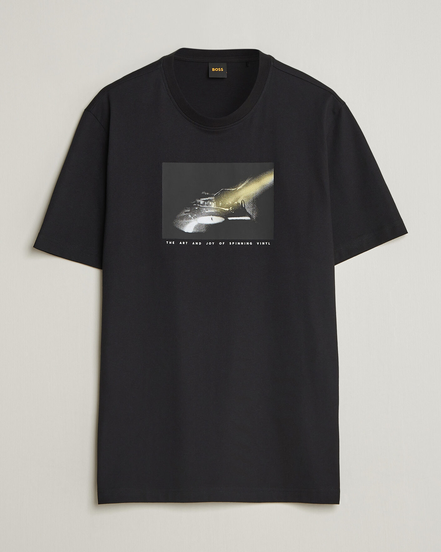 Herr | T-Shirts | BOSS ORANGE | DJ Printed Crew Neck T-Shirt Black