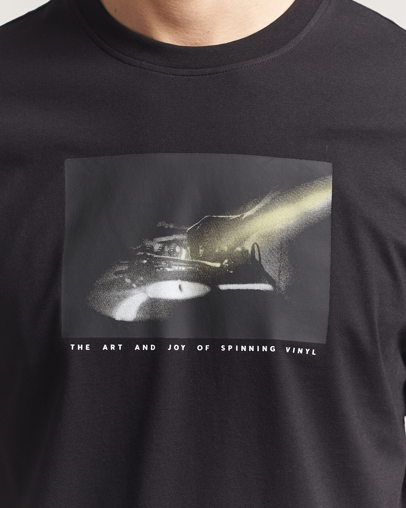 Herr | T-Shirts | BOSS ORANGE | DJ Printed Crew Neck T-Shirt Black