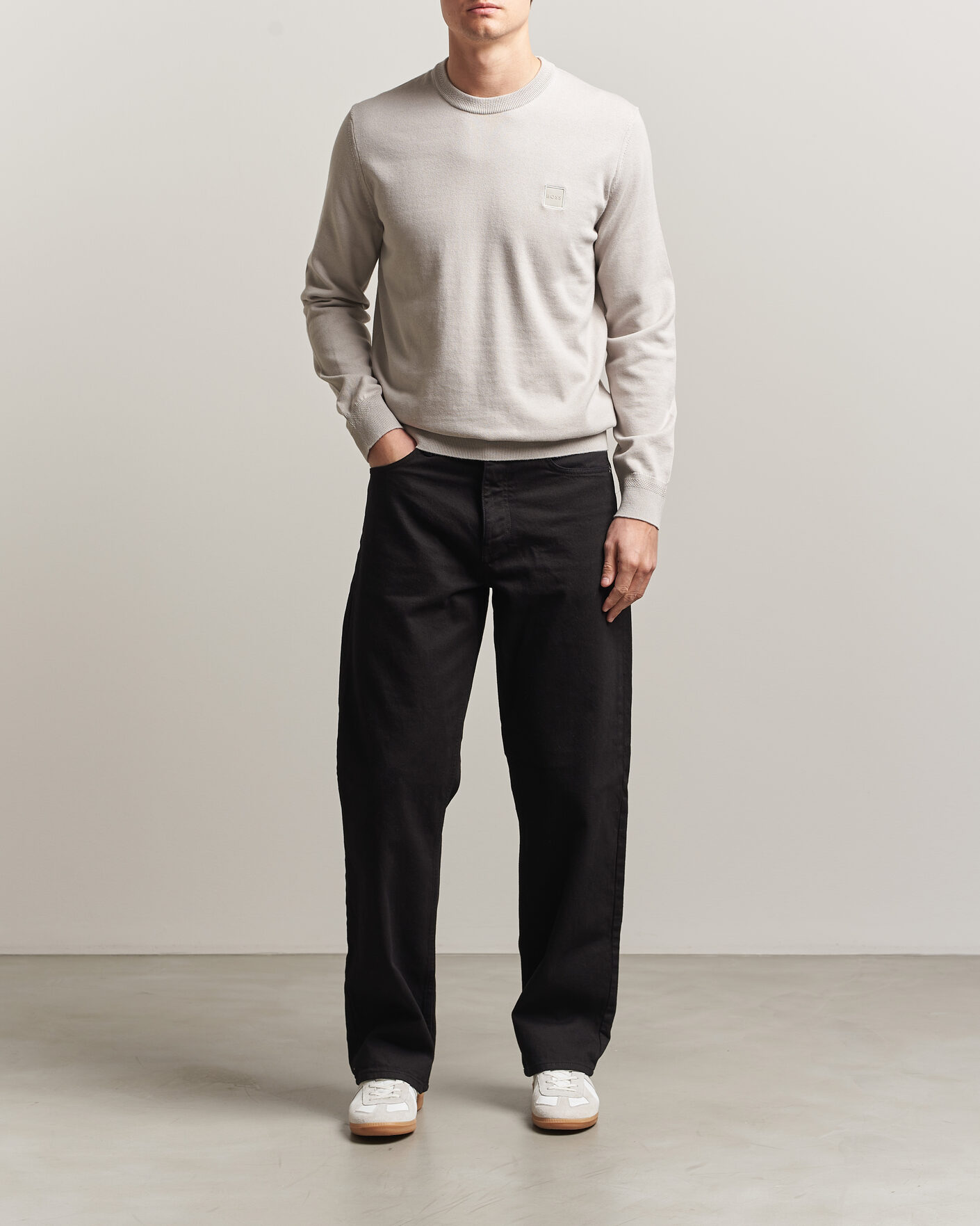 Herr | Tröjor | BOSS ORANGE | Kanovano Knitted Sweater Beige