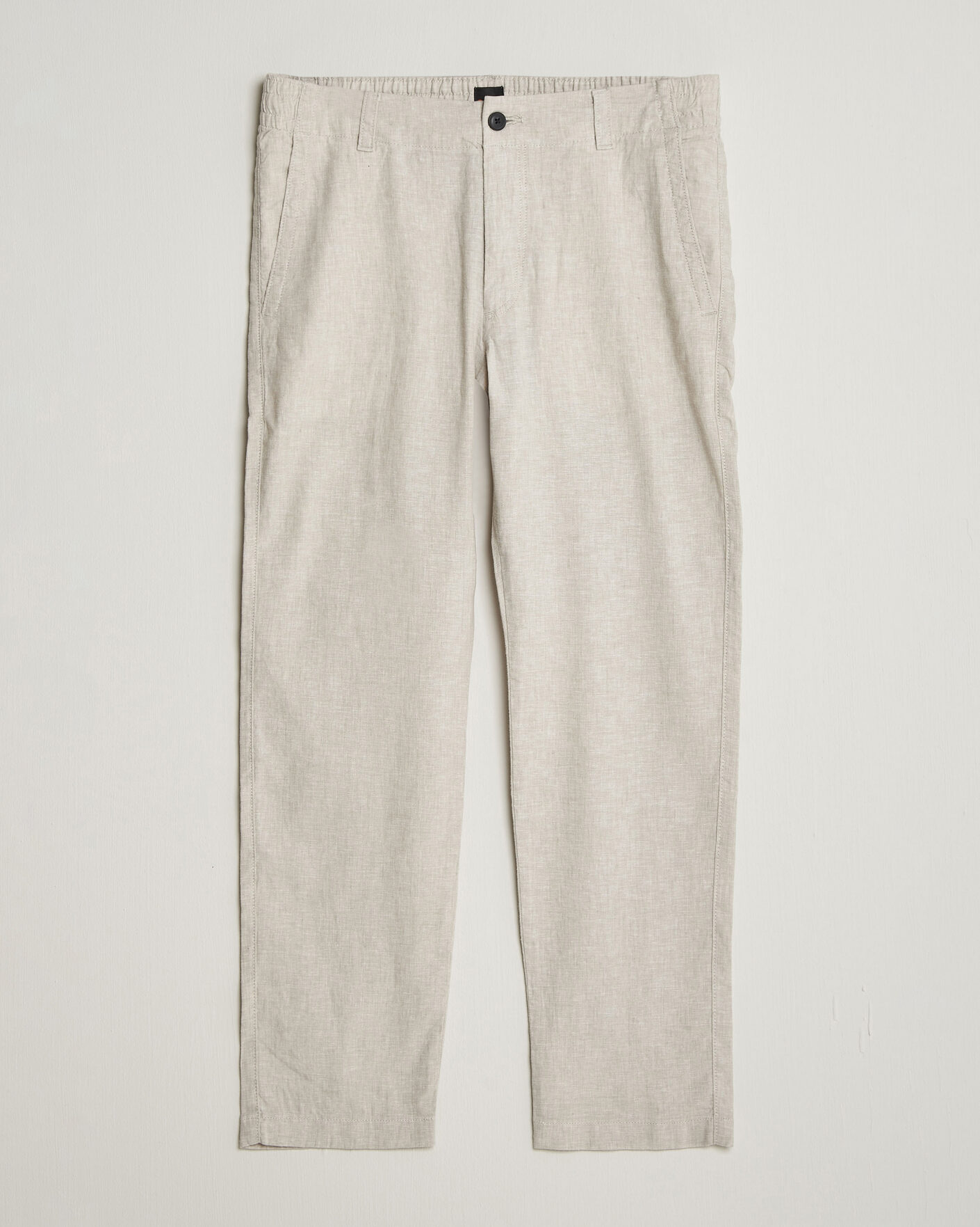 Herr | Byxor | BOSS ORANGE | Sanderson Linen Pants Open Grey