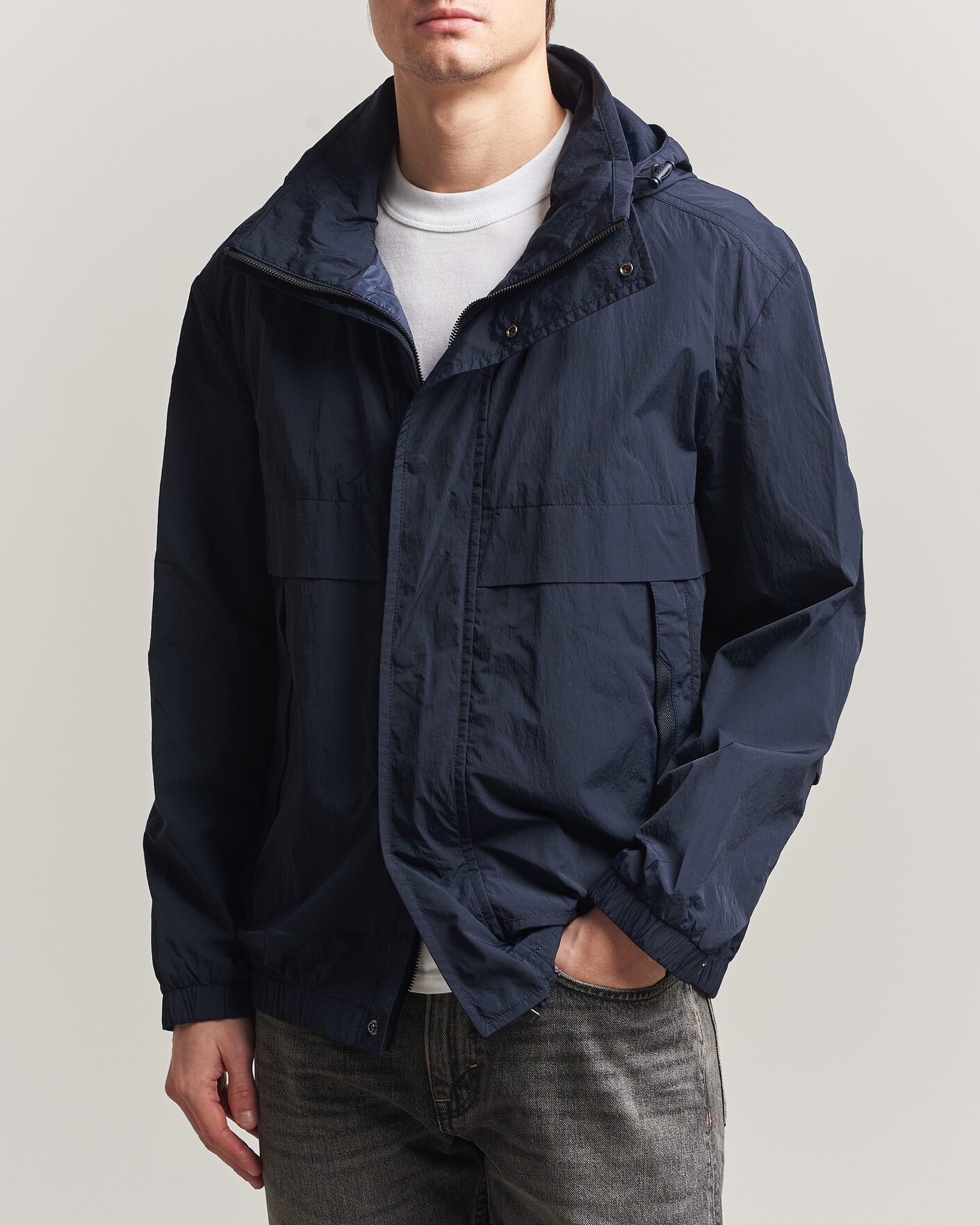 Herr | Jackor | BOSS ORANGE | Oberle Hooded Jacket Dark Blue