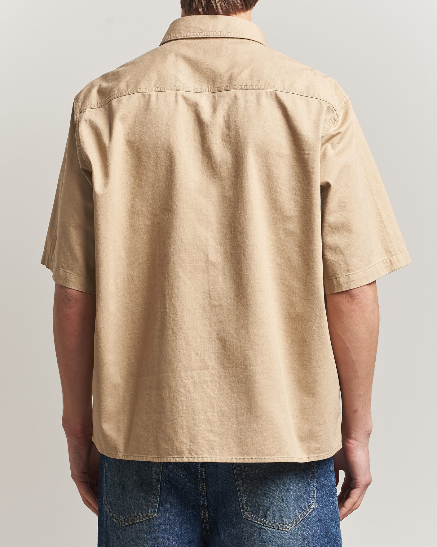 Herr | Skjortor | HUGO | Ebwin Workwear Short Sleeve Shirt Medium Beige
