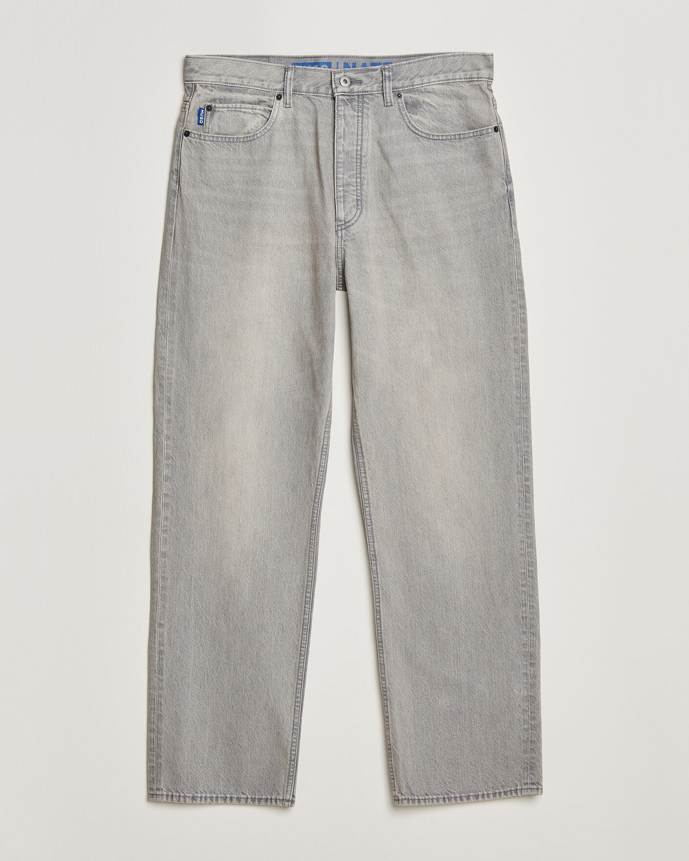 Herr | Skjortor | HUGO | Nate Baggy Fit Jeans Medium Grey