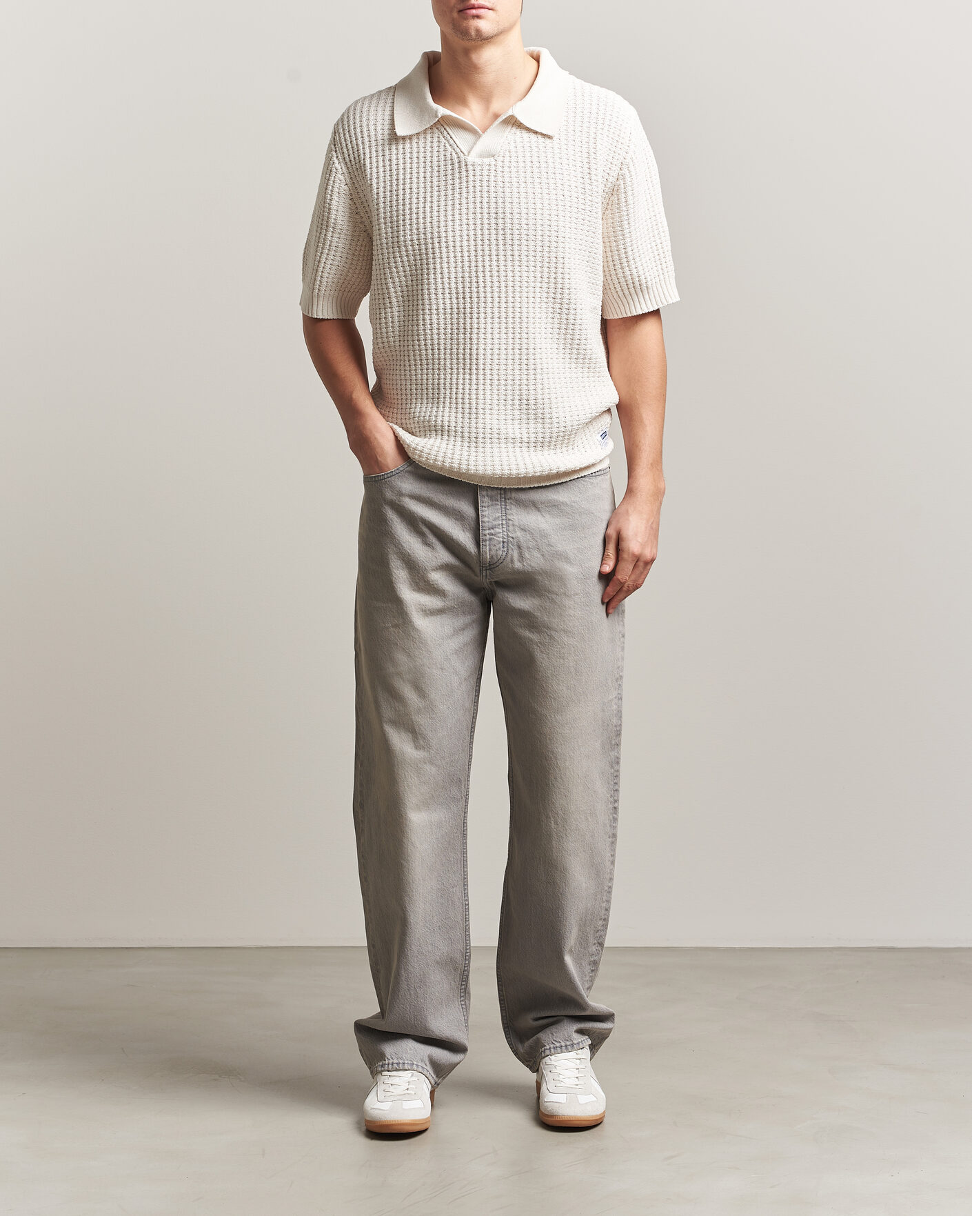 Herr | Skjortor | HUGO | Nate Baggy Fit Jeans Medium Grey