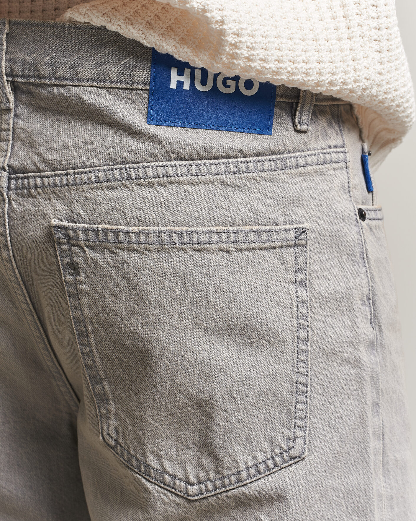 Herr | Skjortor | HUGO | Nate Baggy Fit Jeans Medium Grey