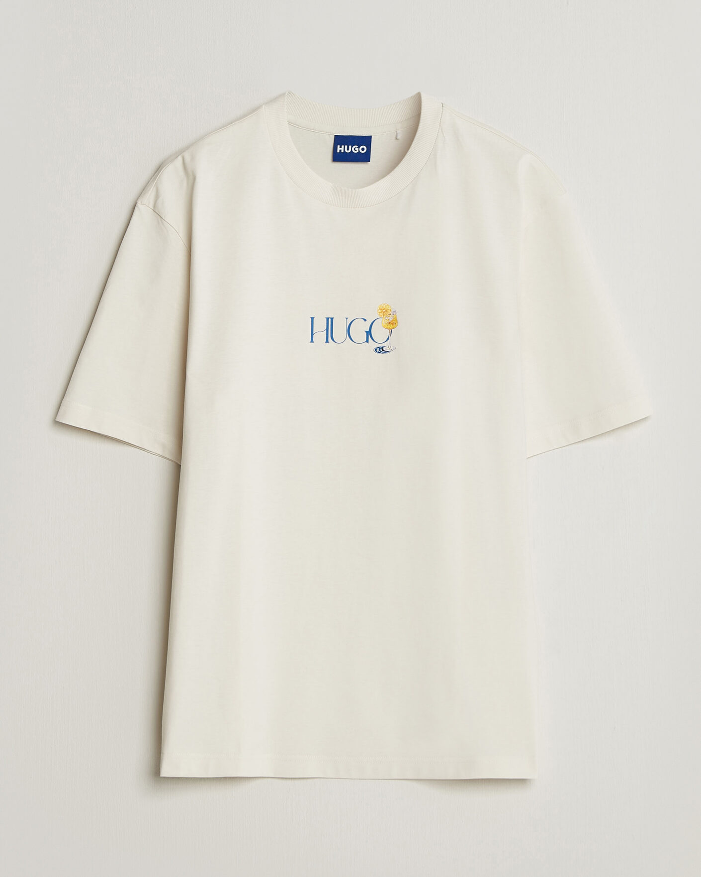 Herr | T-Shirts | HUGO | Nulaxo Printed Crew Neck T-Shirt Open White