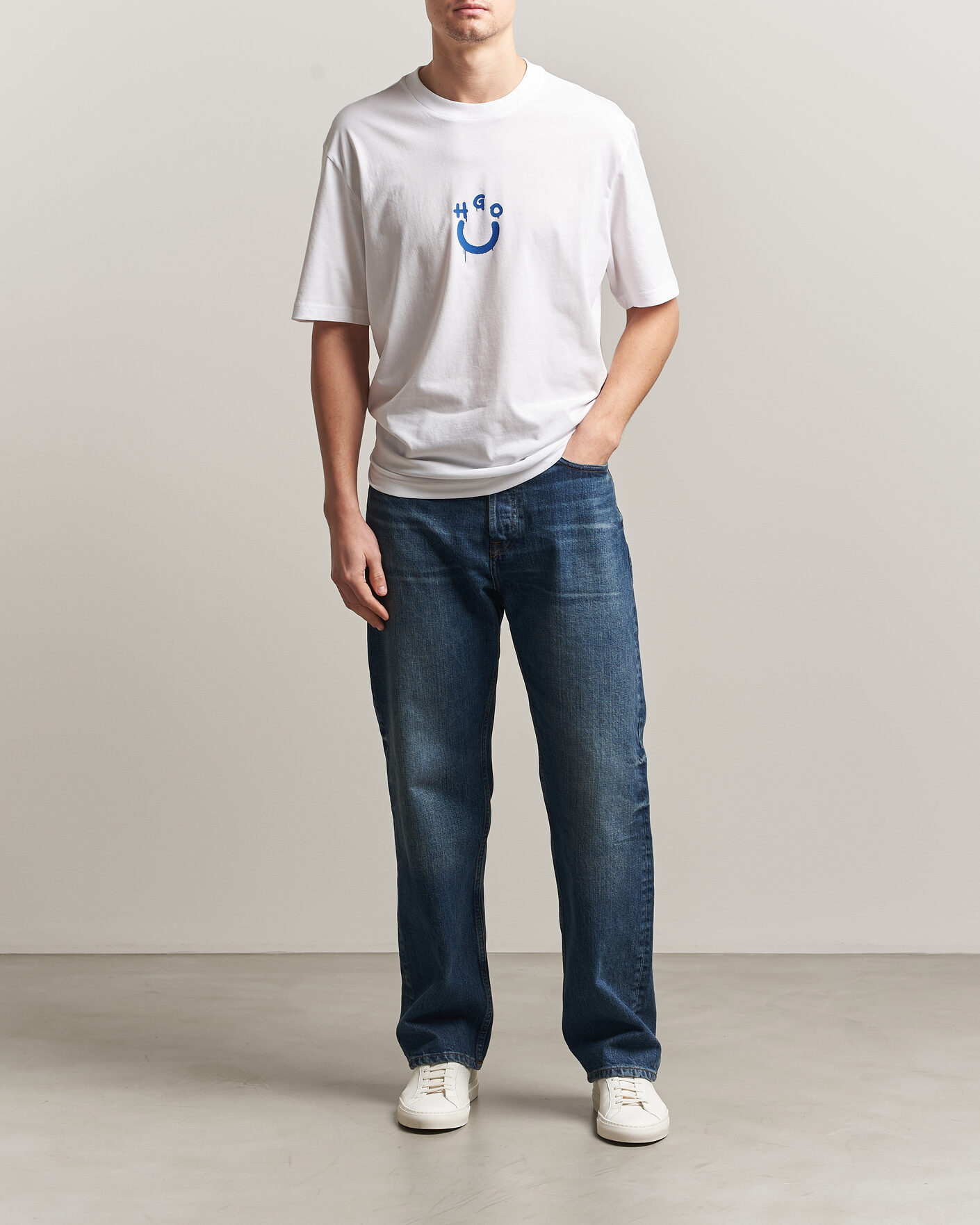 Herr | T-Shirts | HUGO | Norizom Printed Crew Neck T-Shirt White