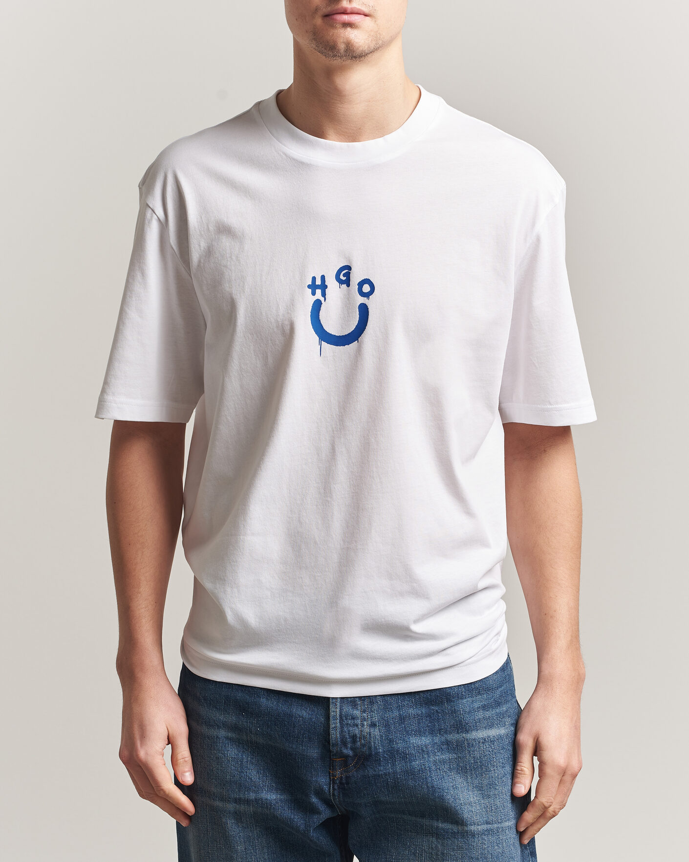 Herr | T-Shirts | HUGO | Norizom Printed Crew Neck T-Shirt White
