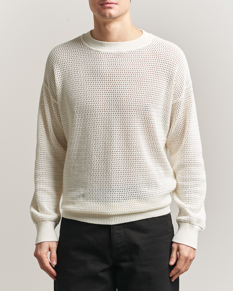 Herr | Tröjor | HUGO | Sanjou Knitted Sweater Open White