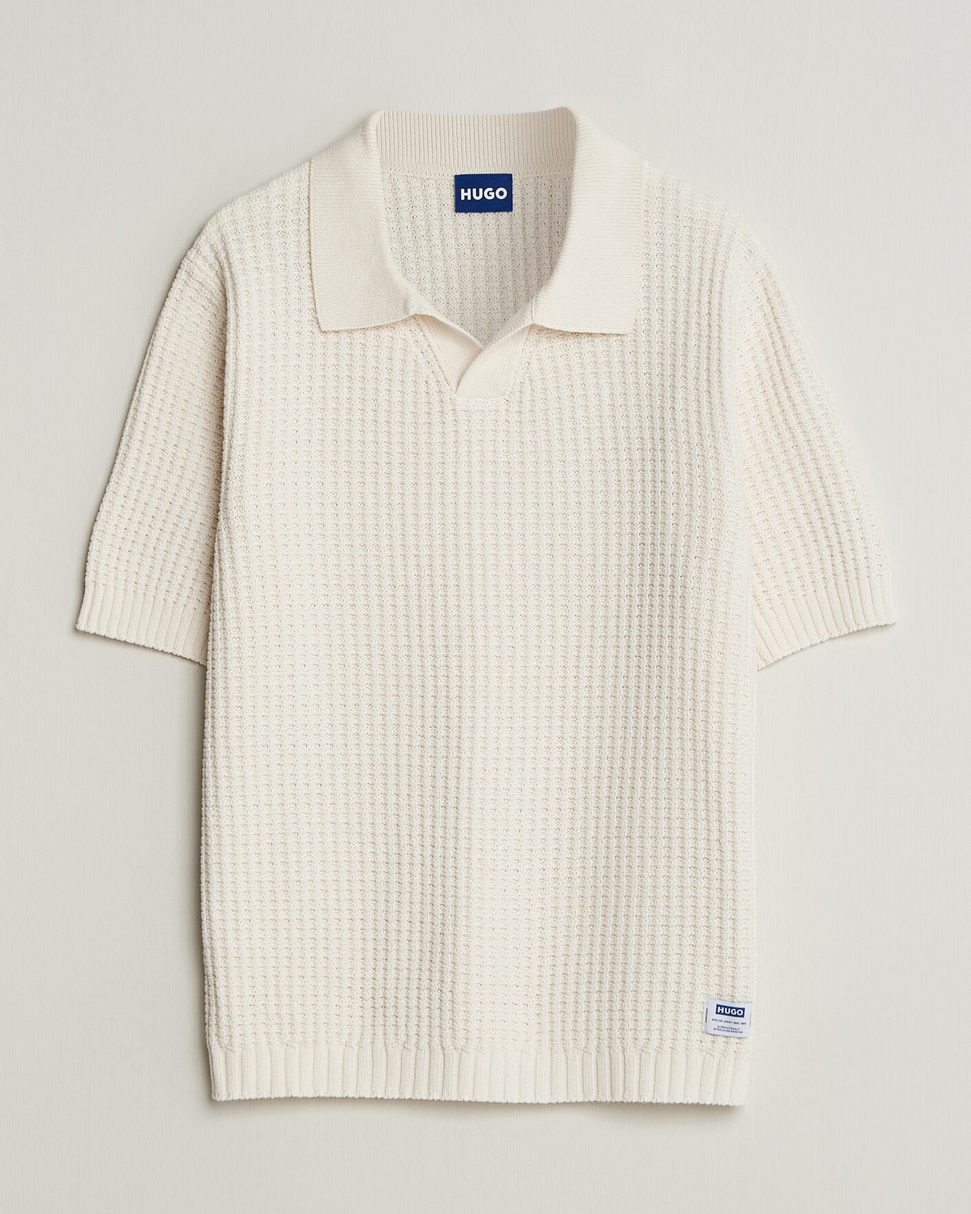 Herr | Pikéer | HUGO | Spero Knitted Polo Open White