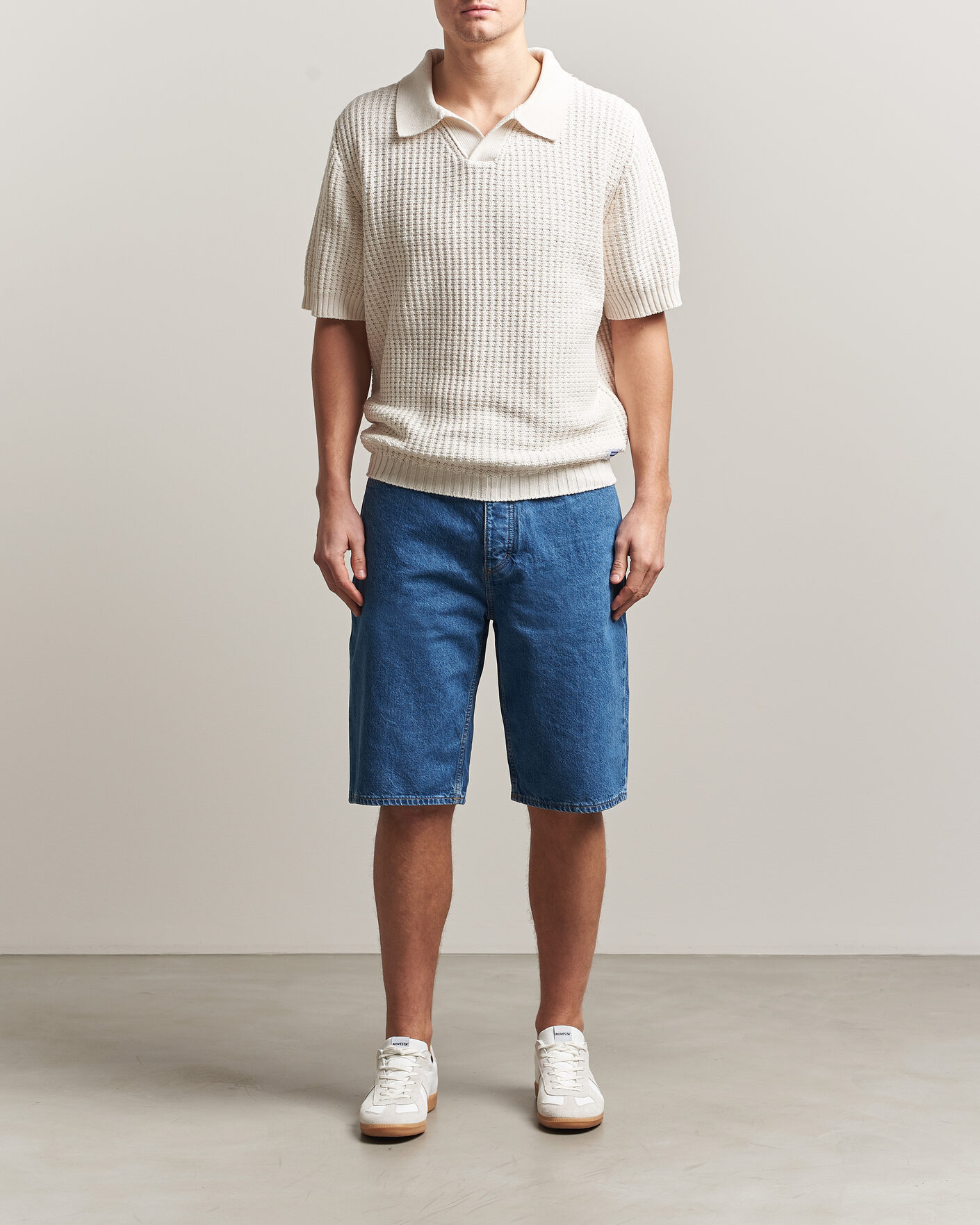 Herr | Pikéer | HUGO | Spero Knitted Polo Open White