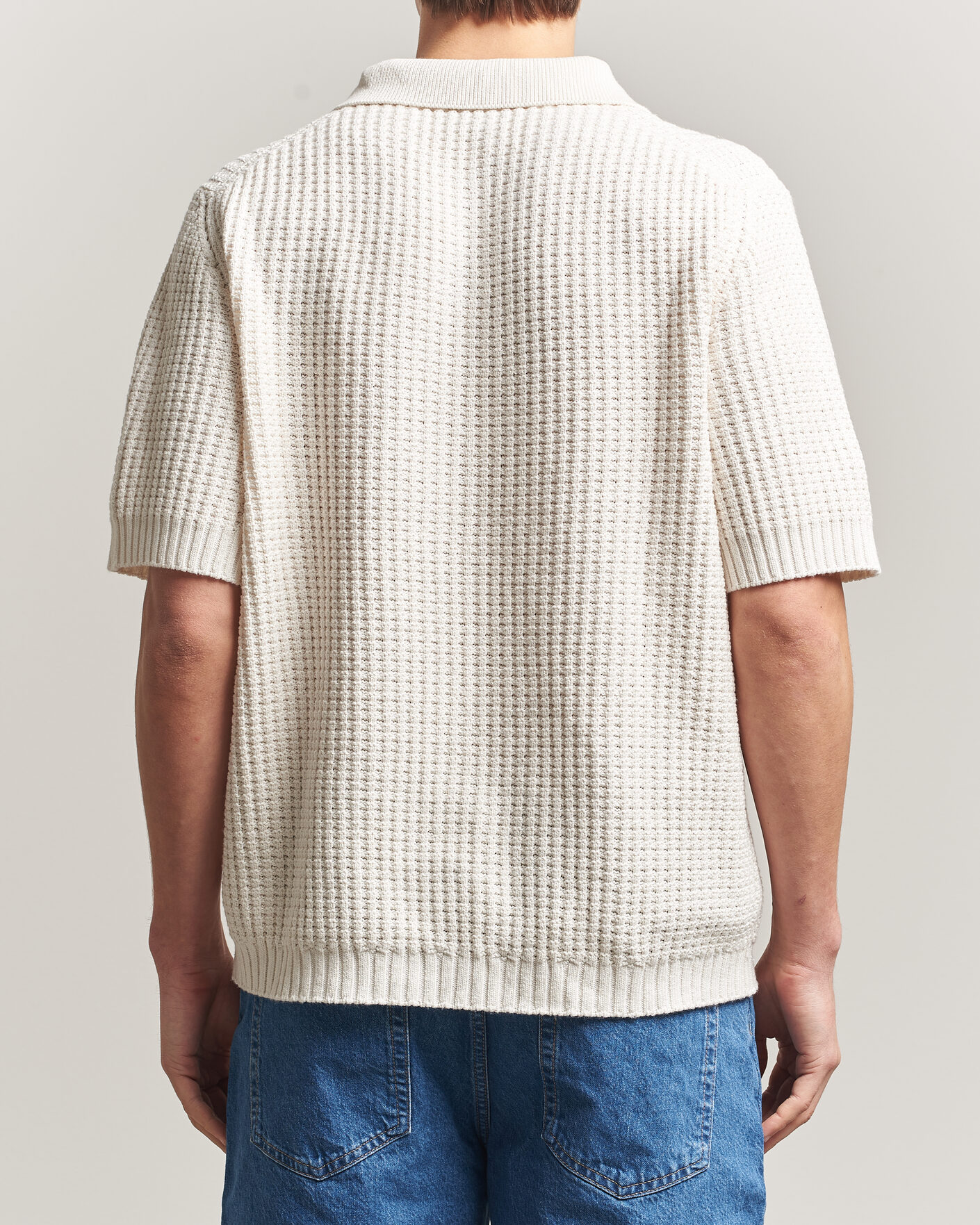 Herr | Pikéer | HUGO | Spero Knitted Polo Open White