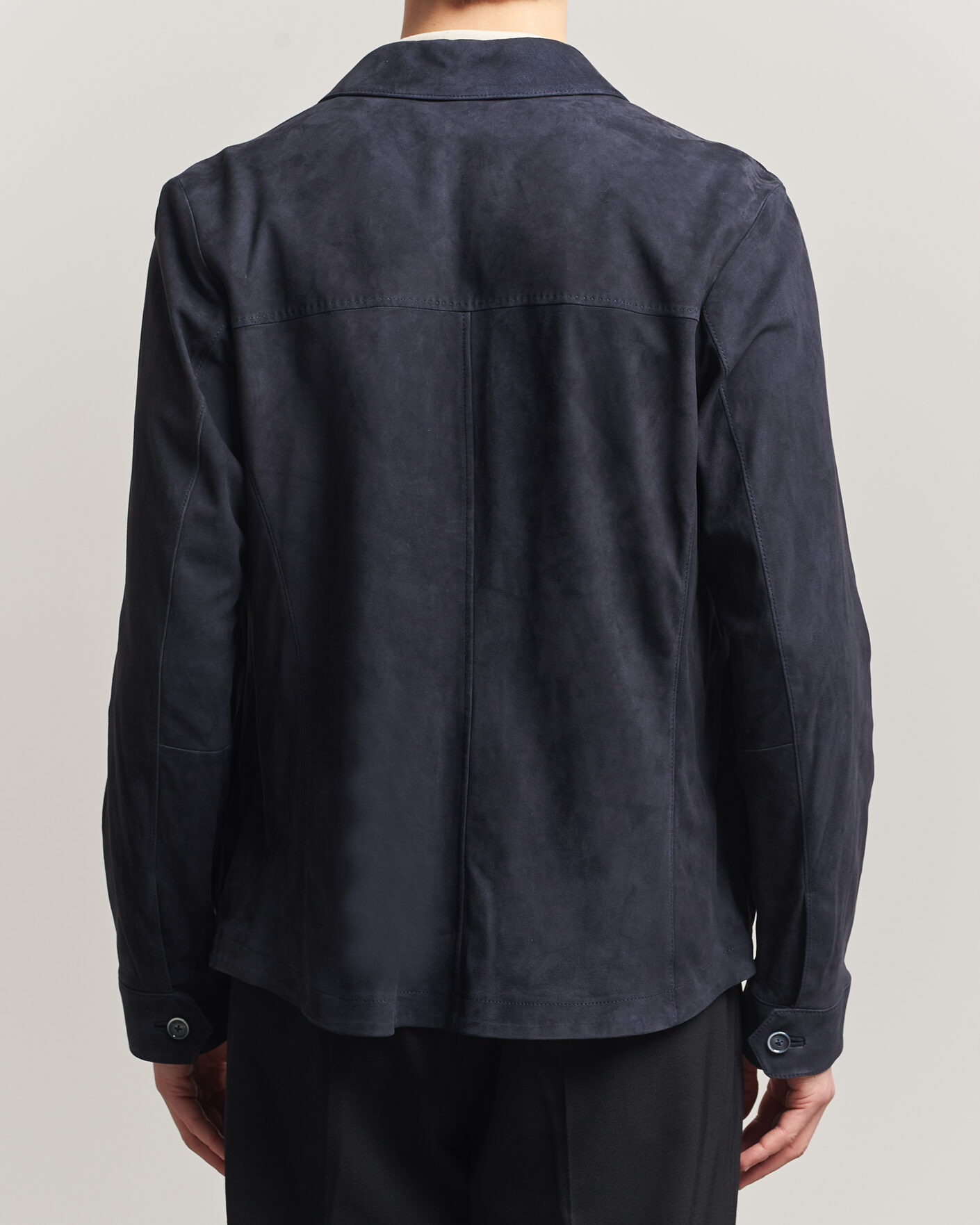 Herr | Jackor | BOSS CAMEL | Mando Suede Jacket Dark Blue