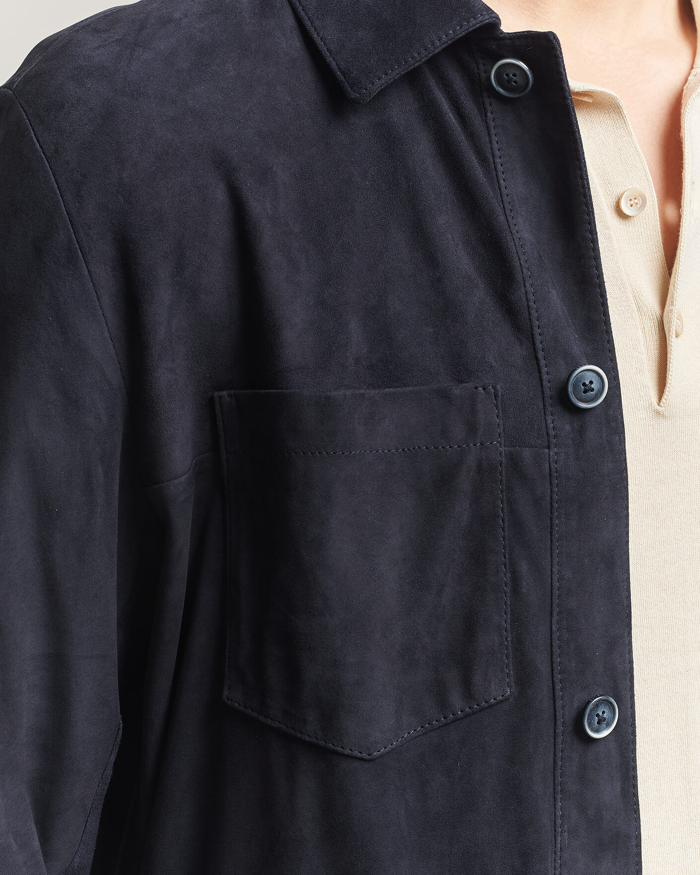 Herr | Jackor | BOSS CAMEL | Mando Suede Jacket Dark Blue