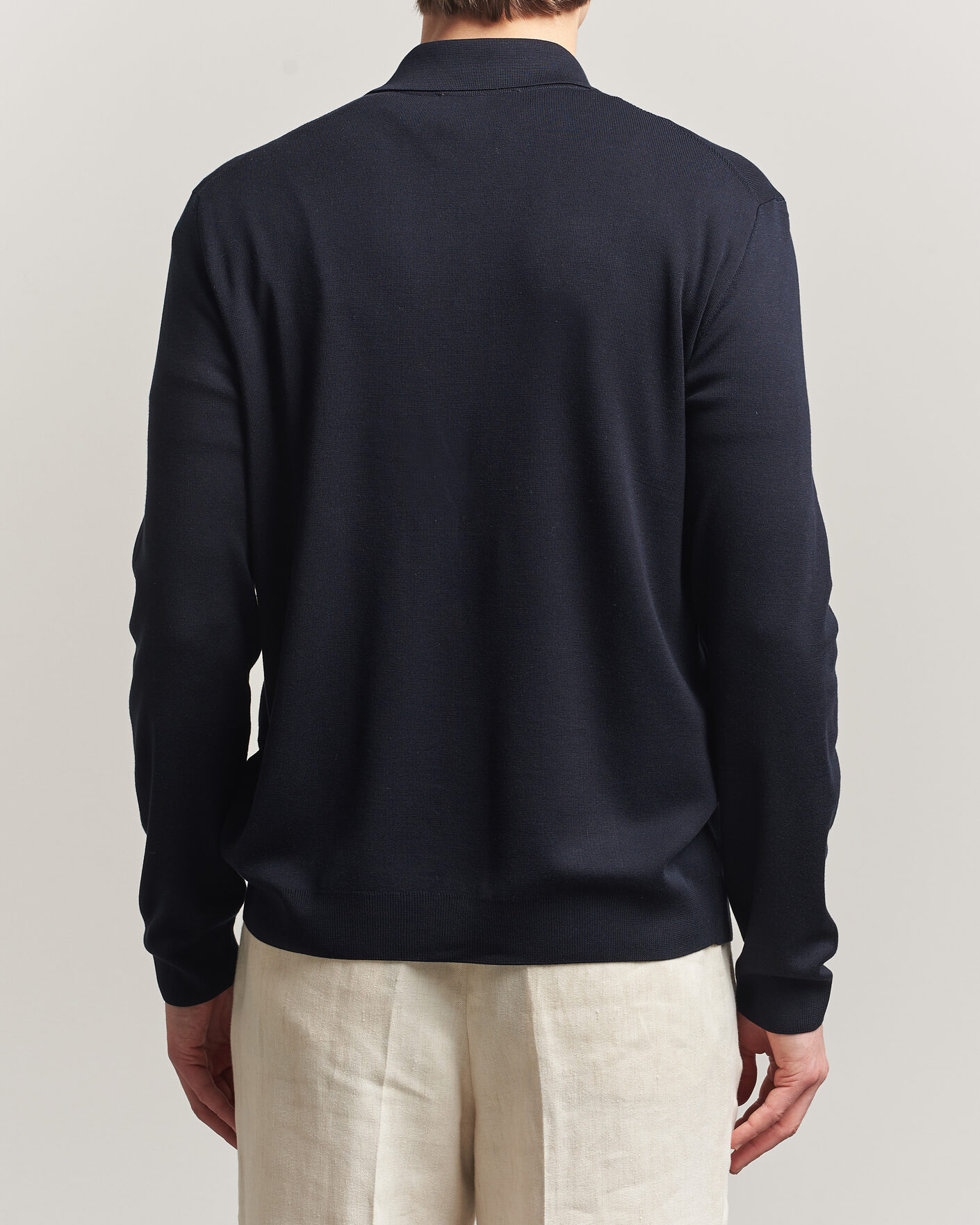Herr | Tröjor | BOSS CAMEL | Nicolo Silk Knitted Cardigan Dark Blue