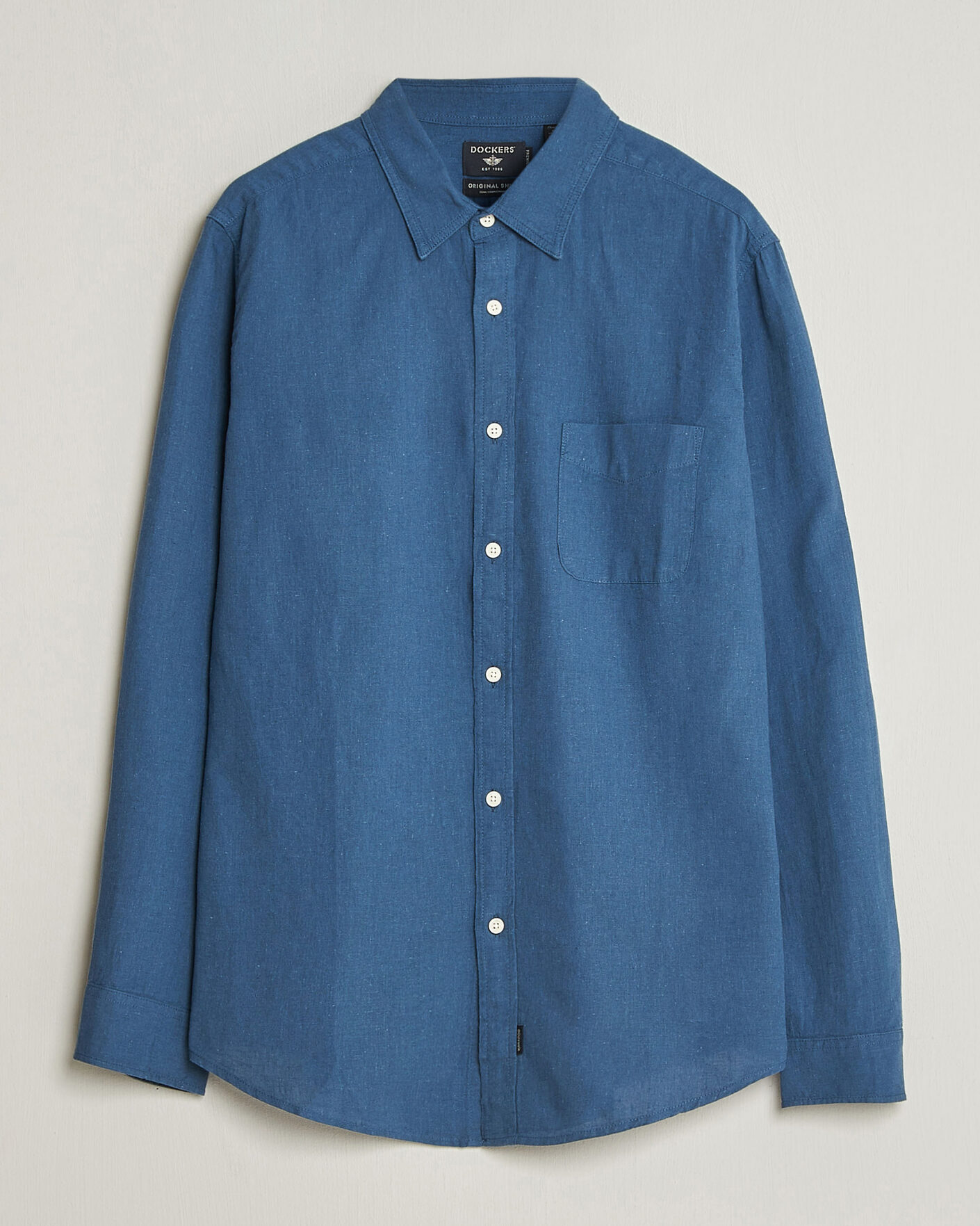 Herr | Skjortor | Dockers | Slim Linen/Cotton Shirt Bering Sea