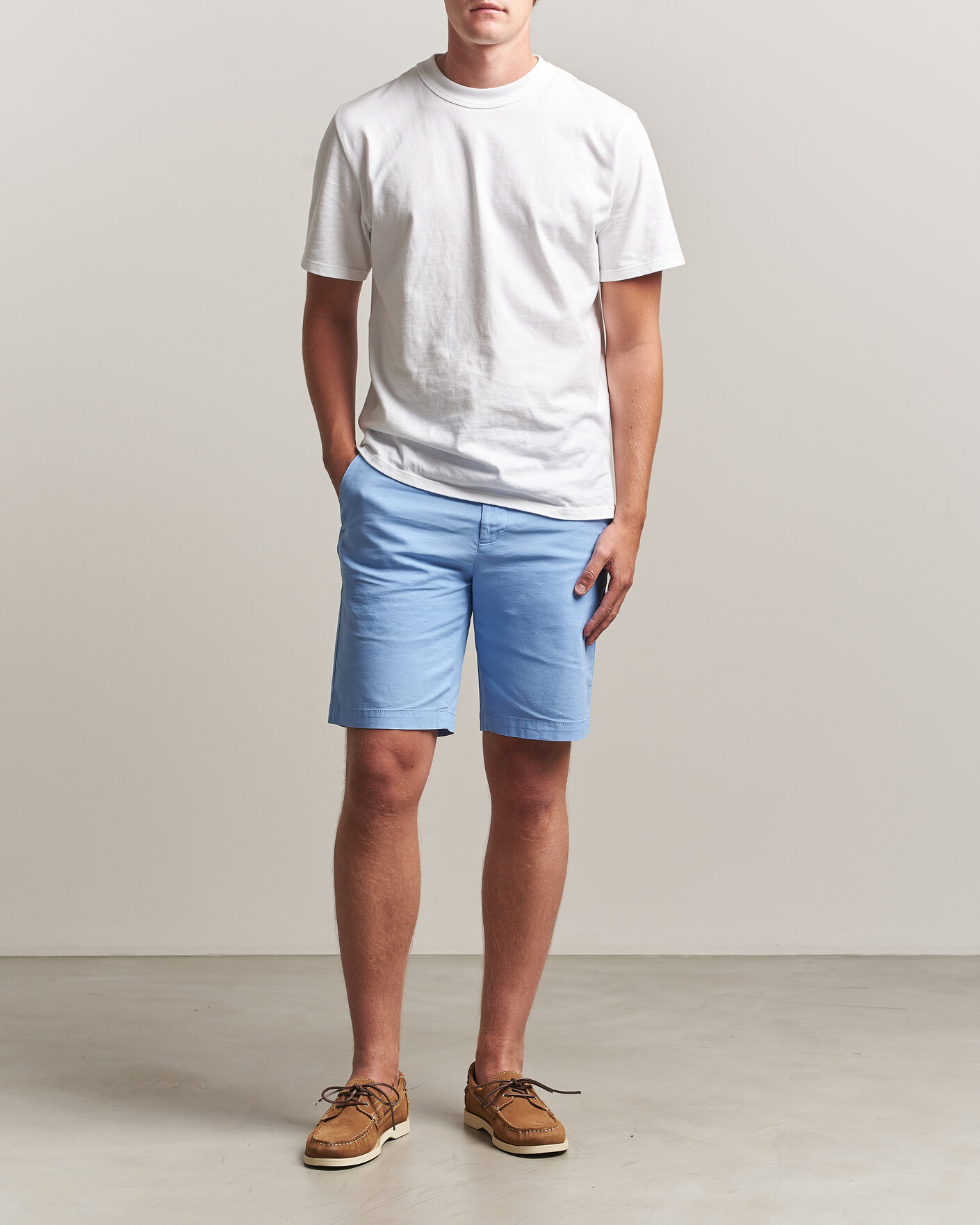 Herr | Shorts | Dockers | Slim Cotton/Linen Shorts Vista Blue