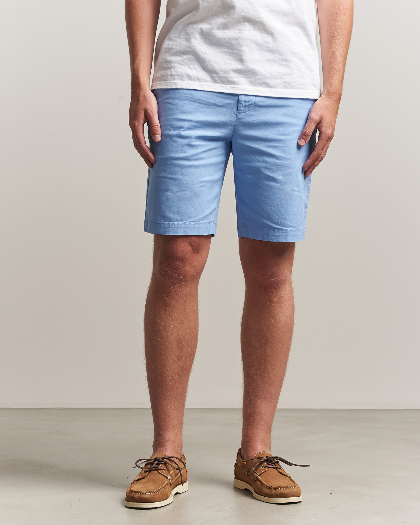 Herr | Shorts | Dockers | Slim Cotton/Linen Shorts Vista Blue